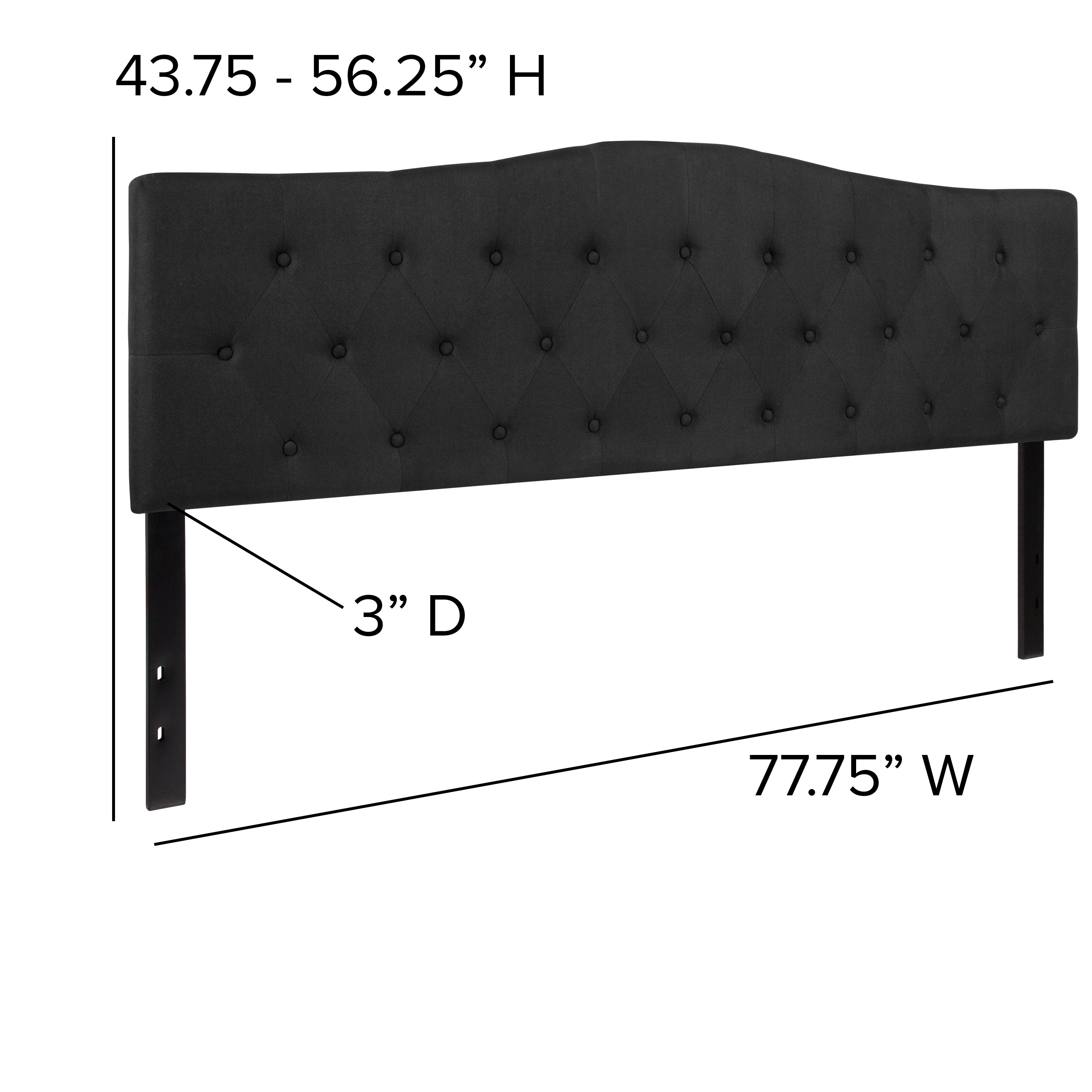 Cambridge Arched Button Tufted Upholstered Headboard