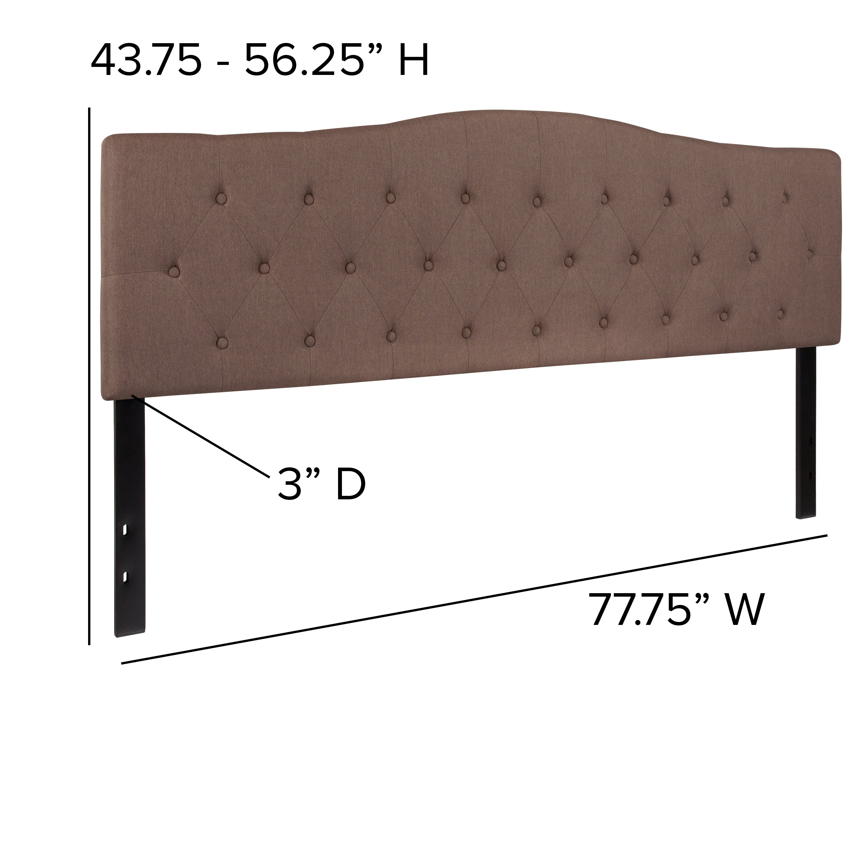 Cambridge Arched Button Tufted Upholstered Headboard