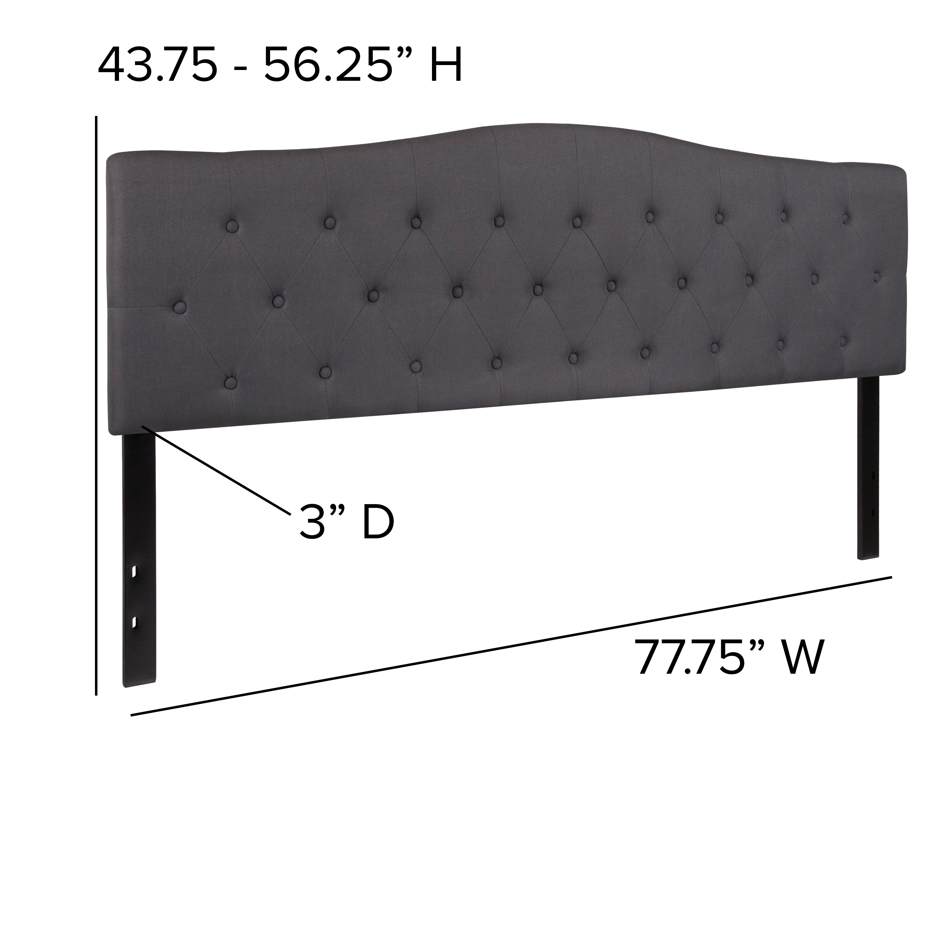 Cambridge Arched Button Tufted Upholstered Headboard