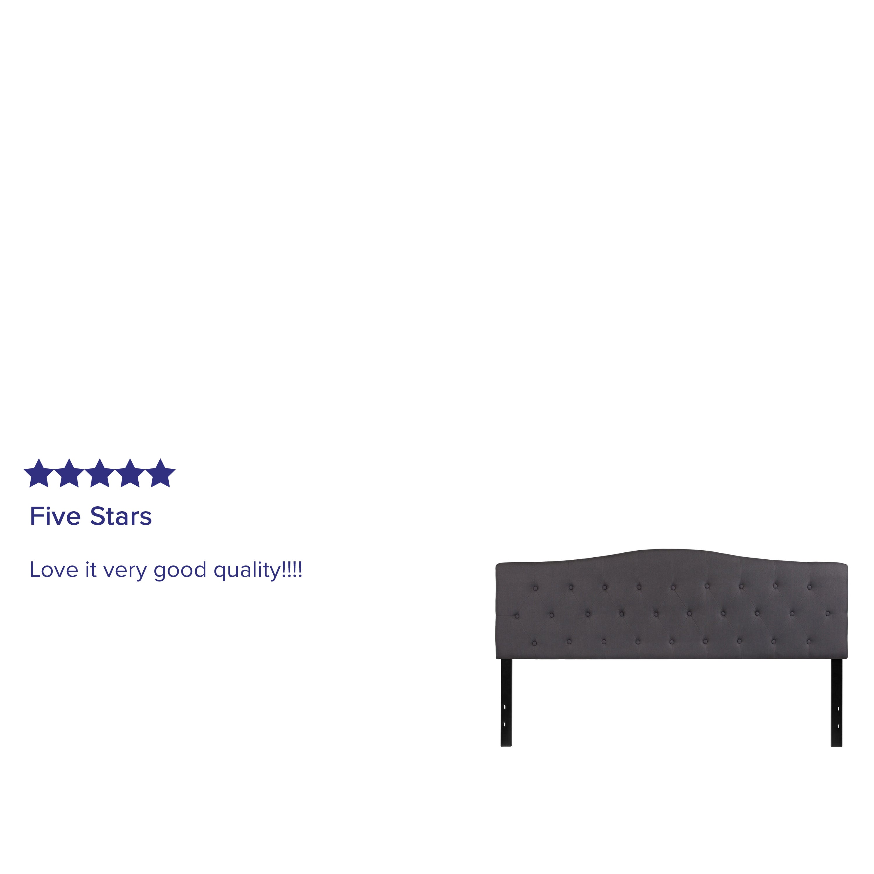Cambridge Arched Button Tufted Upholstered Headboard