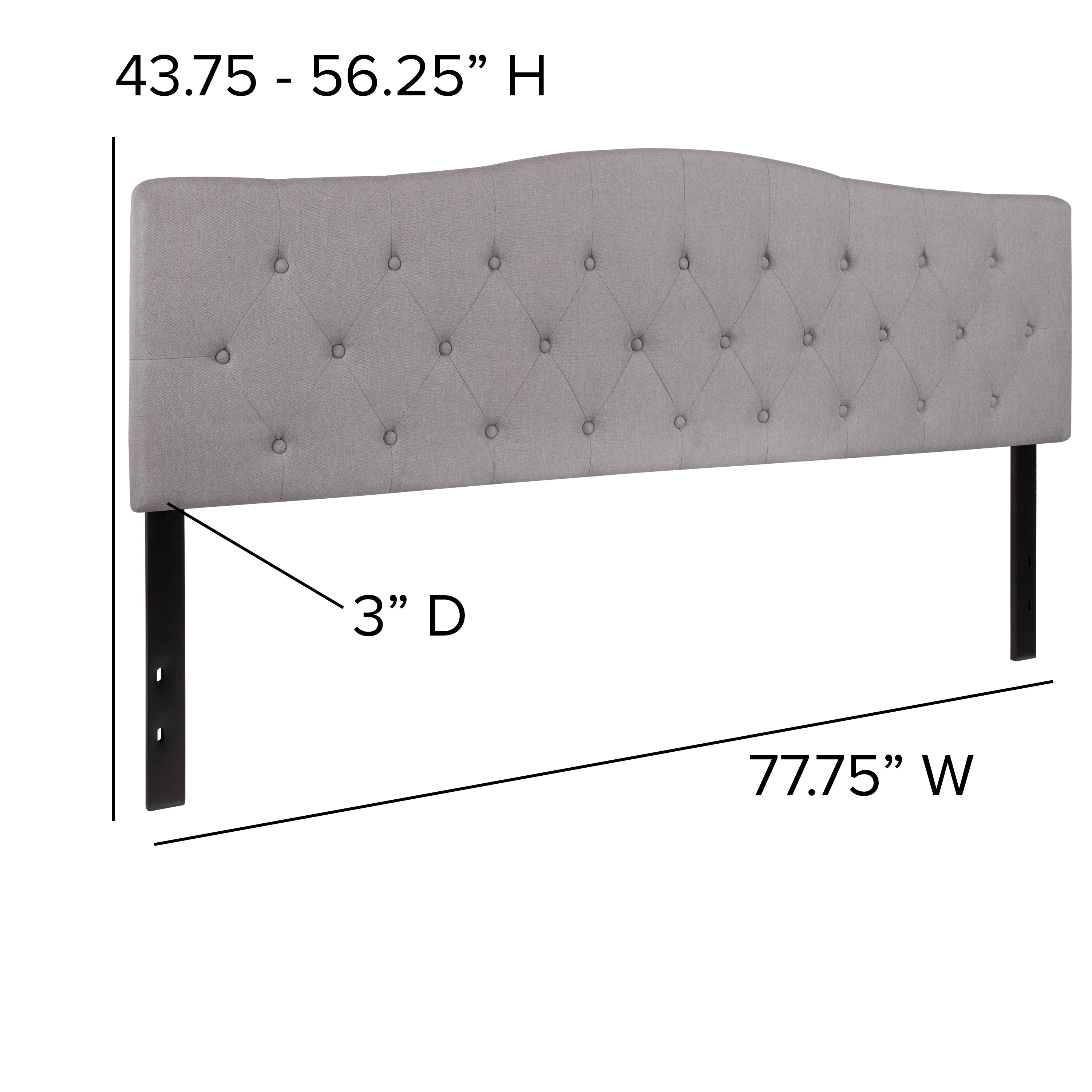 Cambridge Arched Button Tufted Upholstered Headboard