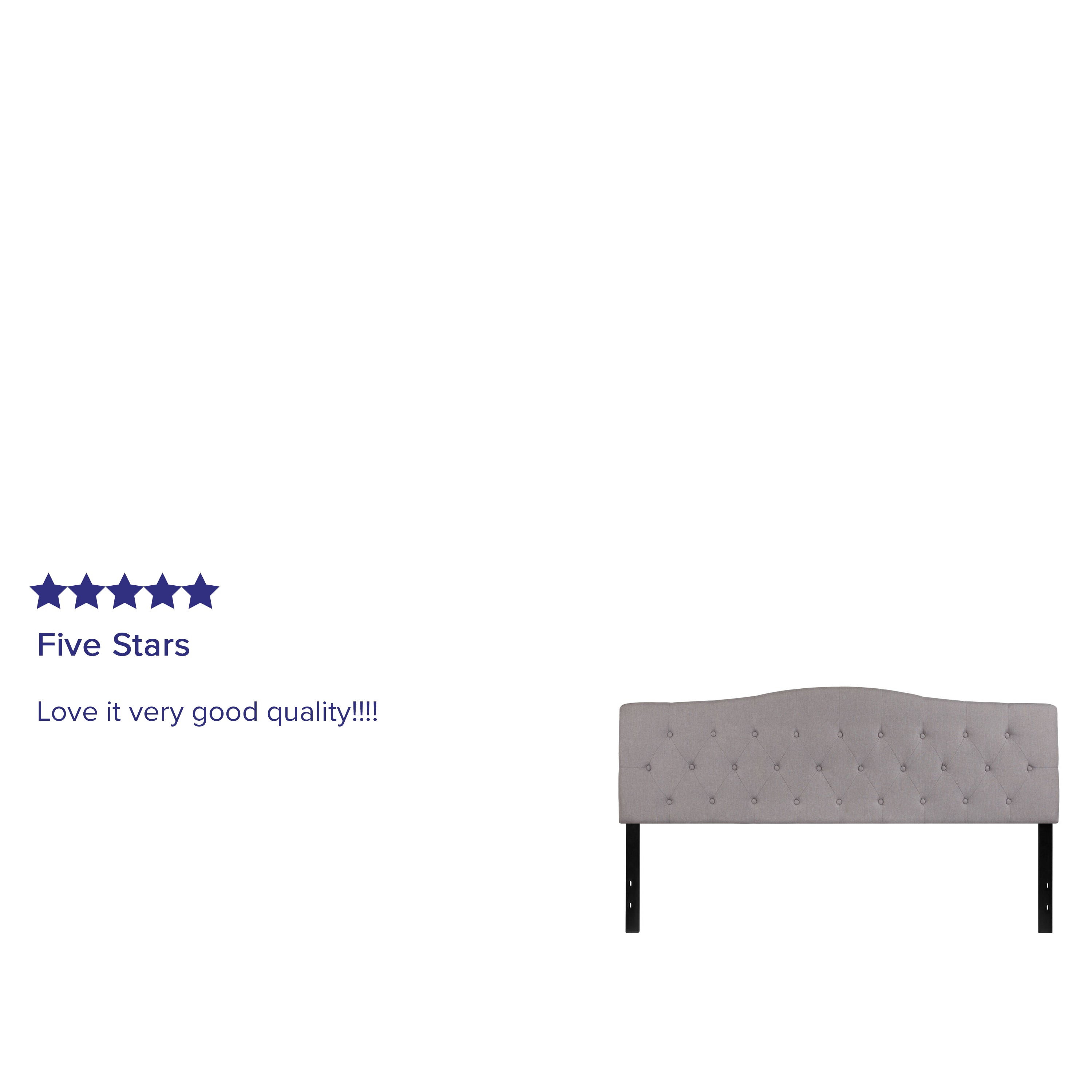 Cambridge Arched Button Tufted Upholstered Headboard