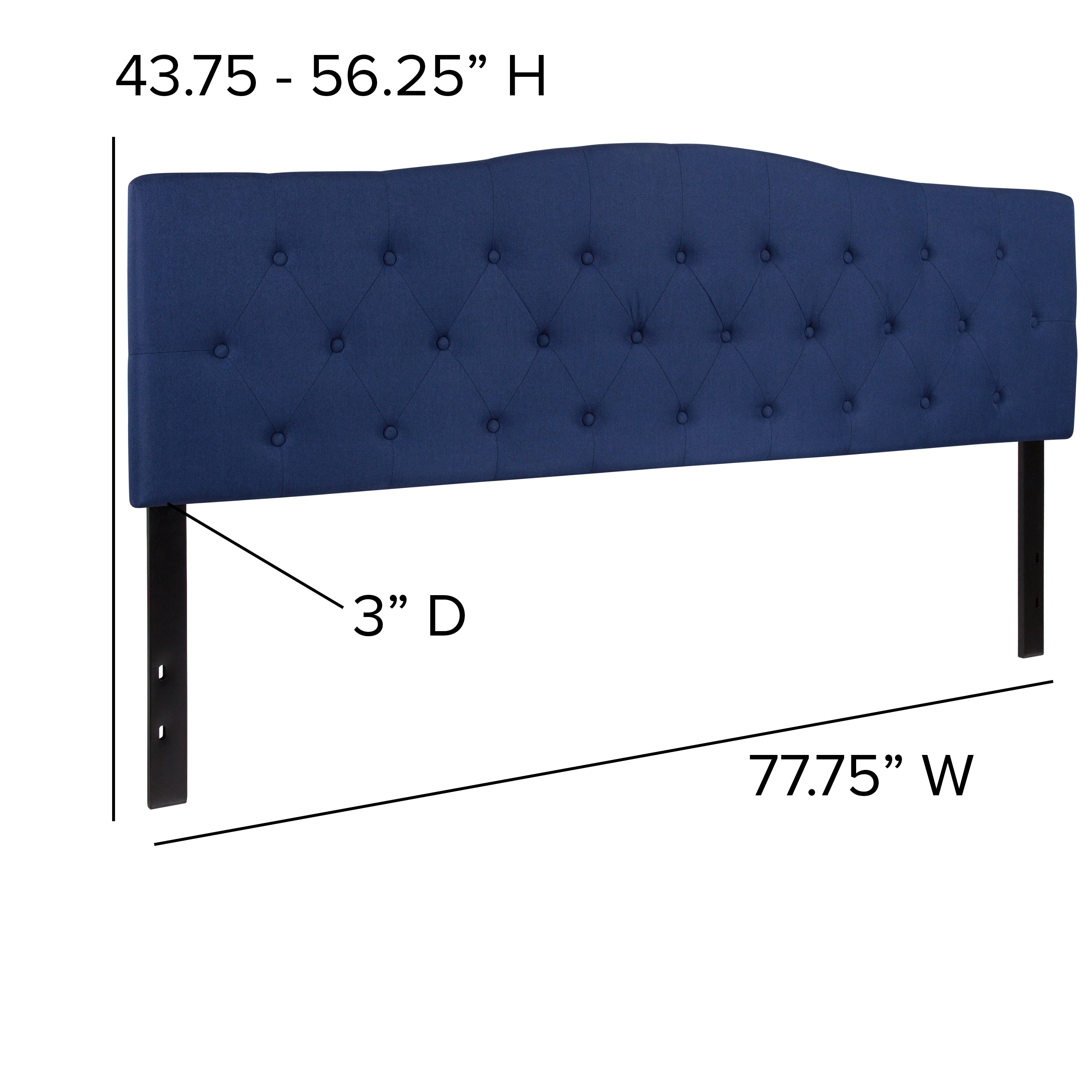 Cambridge Arched Button Tufted Upholstered Headboard