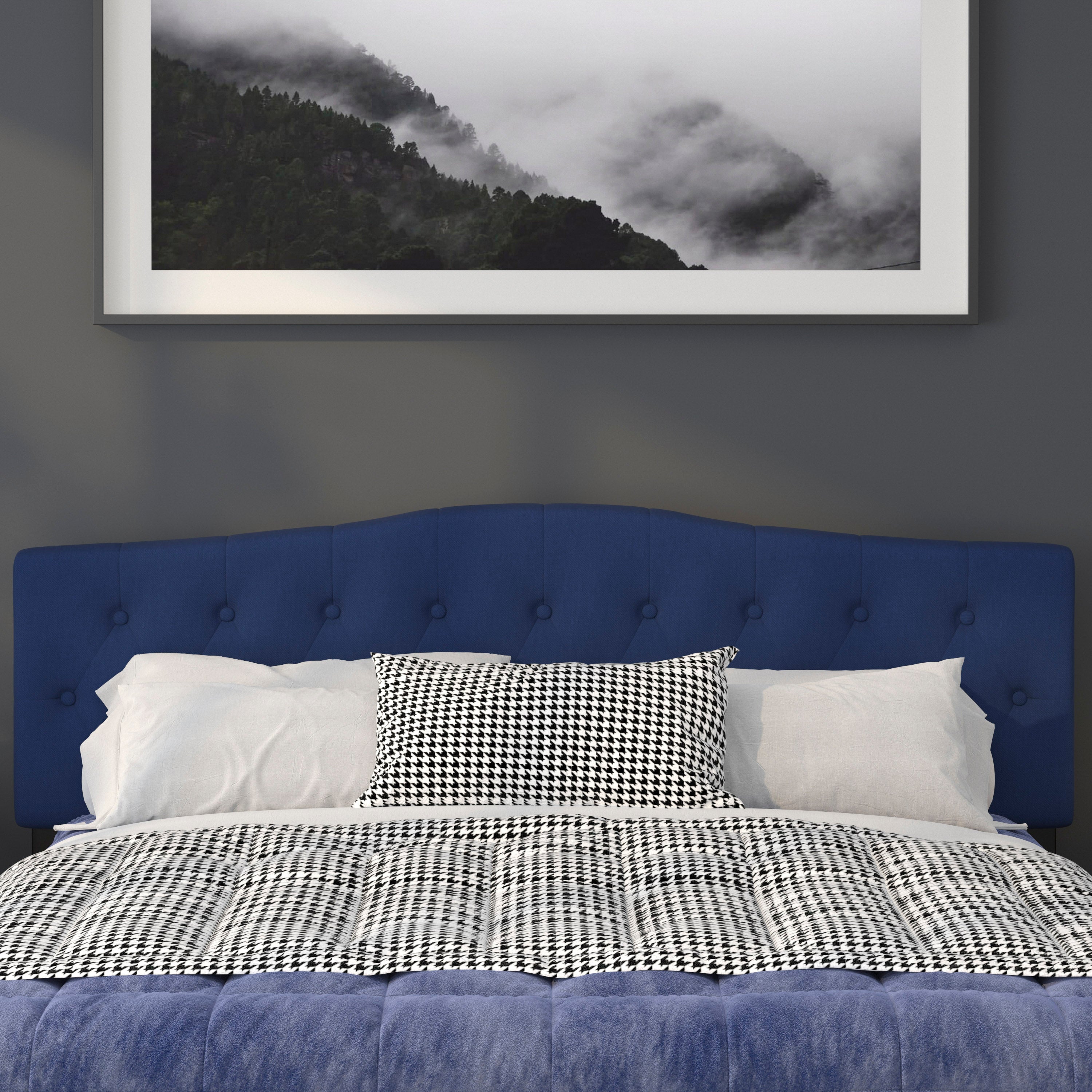 Cambridge Arched Button Tufted Upholstered Headboard