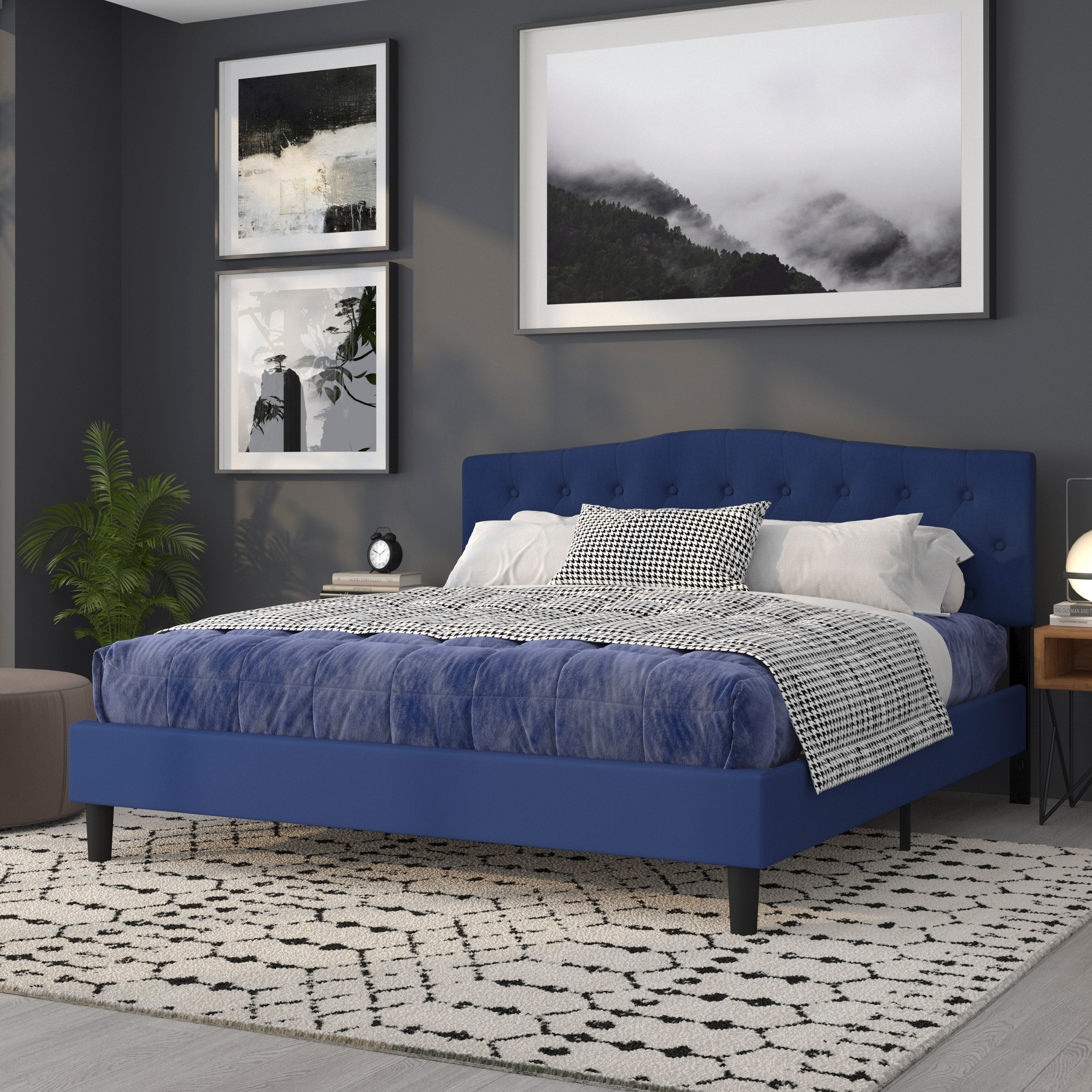Cambridge Arched Button Tufted Upholstered Headboard
