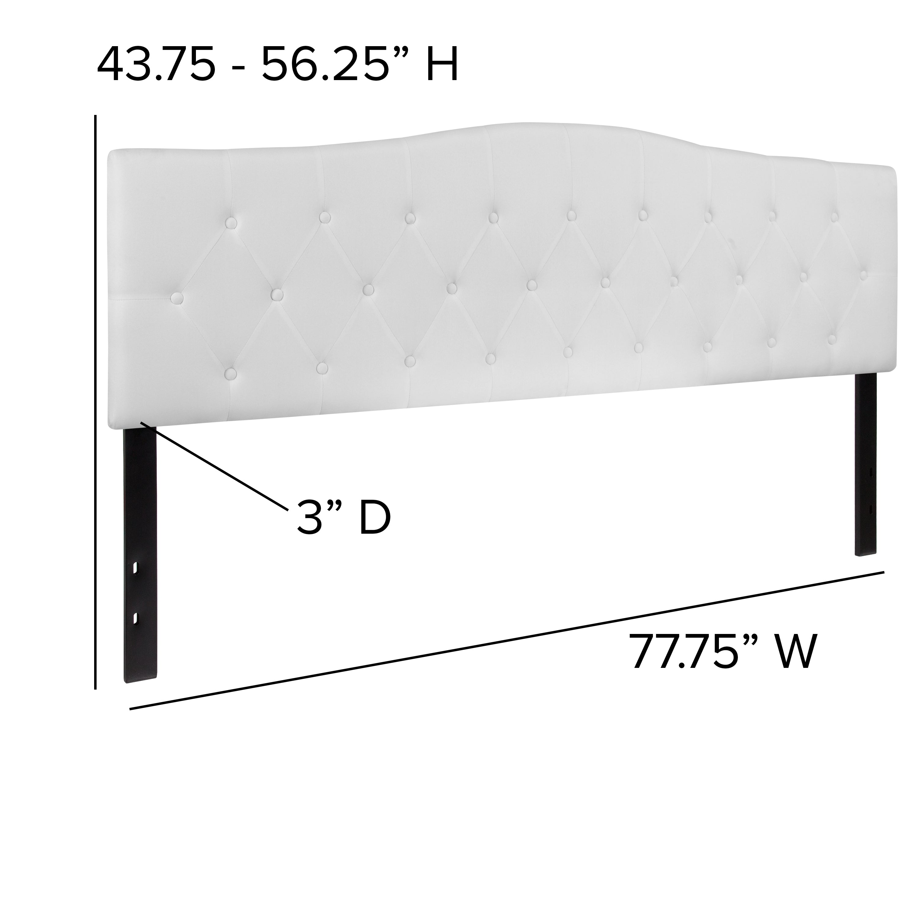 Cambridge Arched Button Tufted Upholstered Headboard