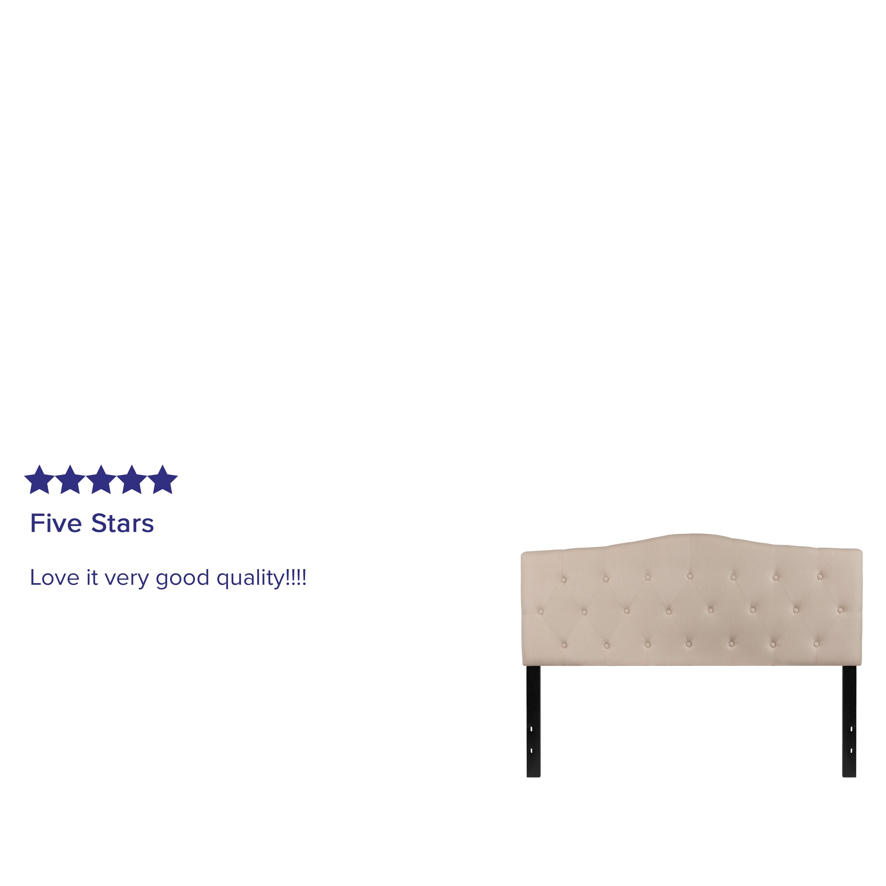 Cambridge Arched Button Tufted Upholstered Headboard