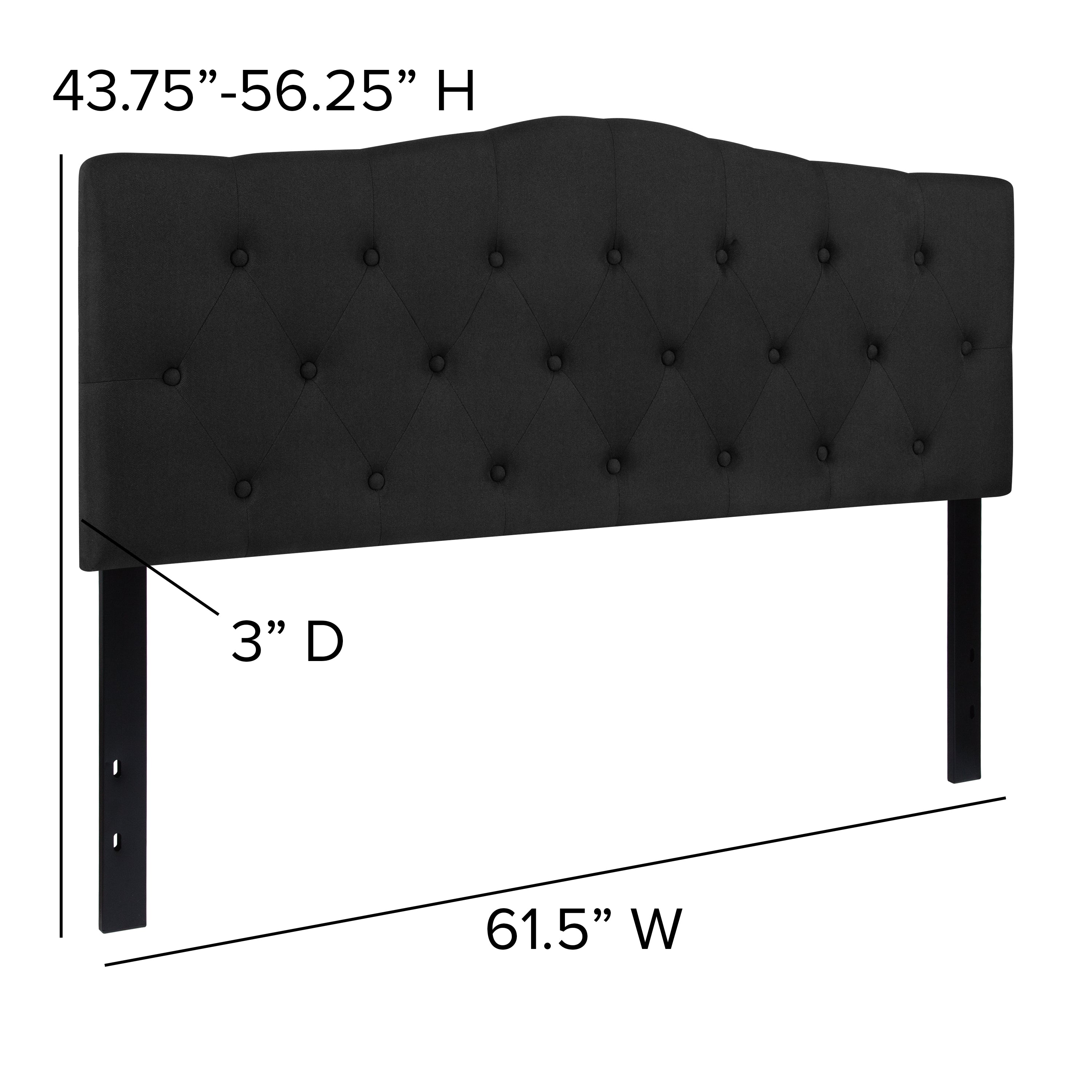 Cambridge Arched Button Tufted Upholstered Headboard