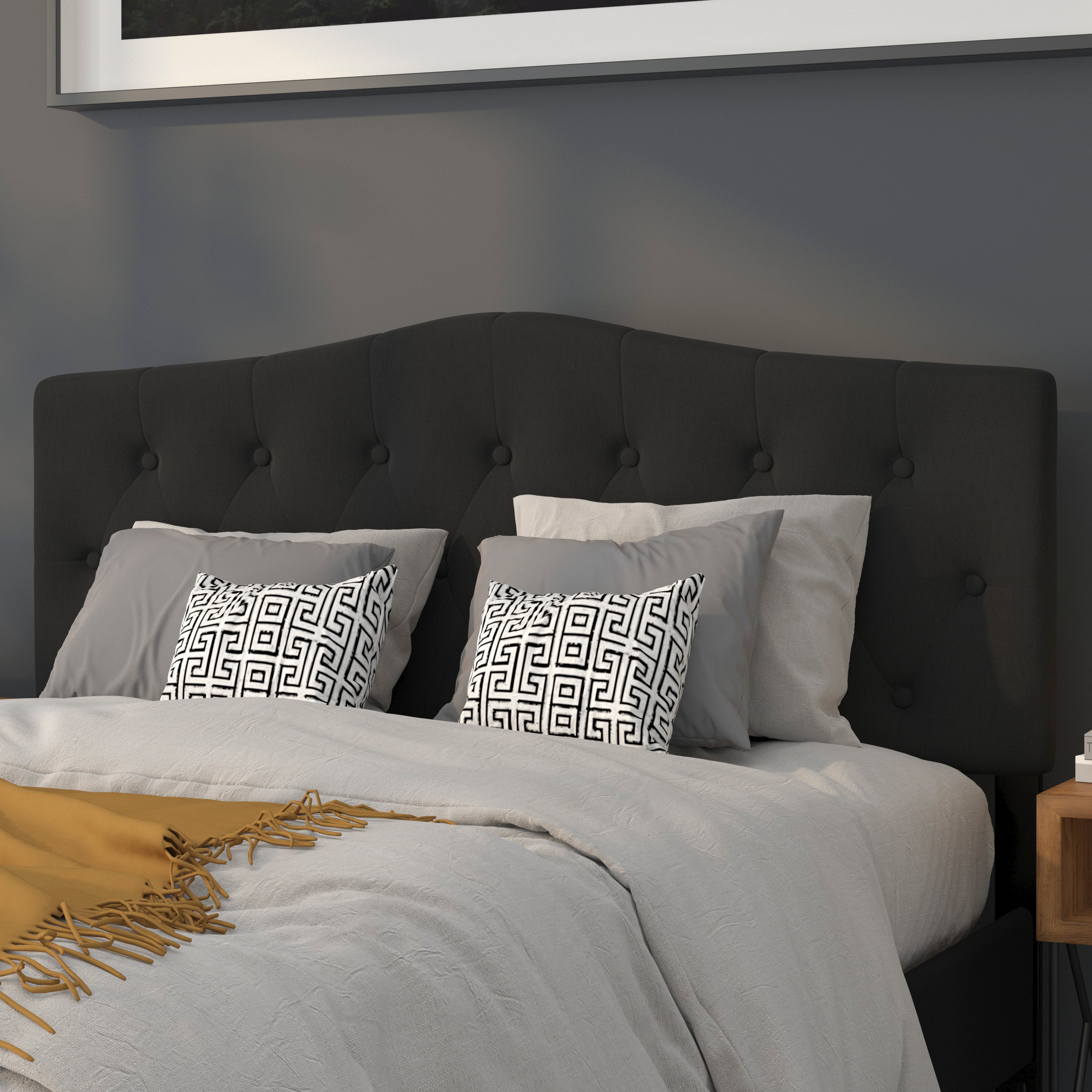 Cambridge Arched Button Tufted Upholstered Headboard