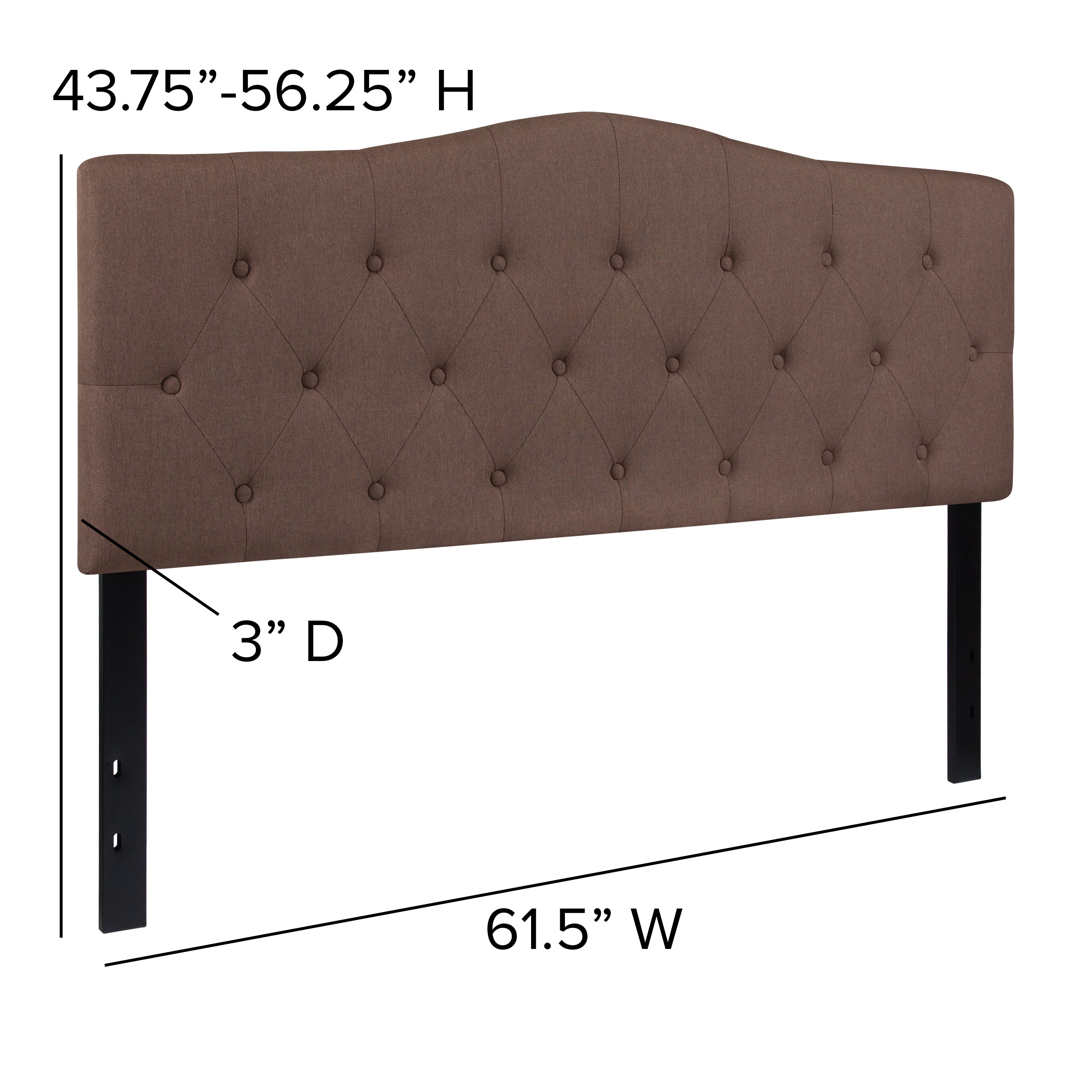 Cambridge Arched Button Tufted Upholstered Headboard