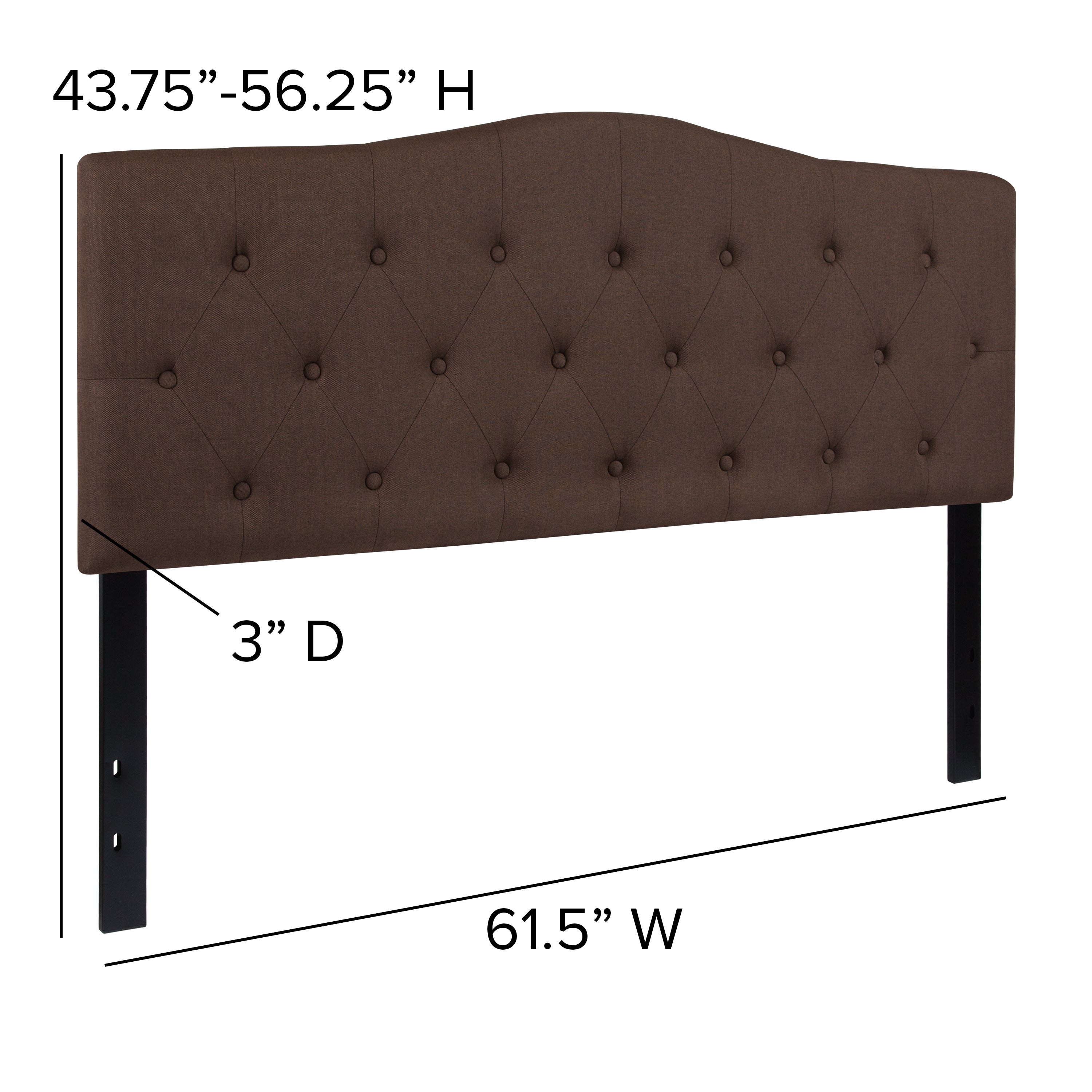 Cambridge Arched Button Tufted Upholstered Headboard