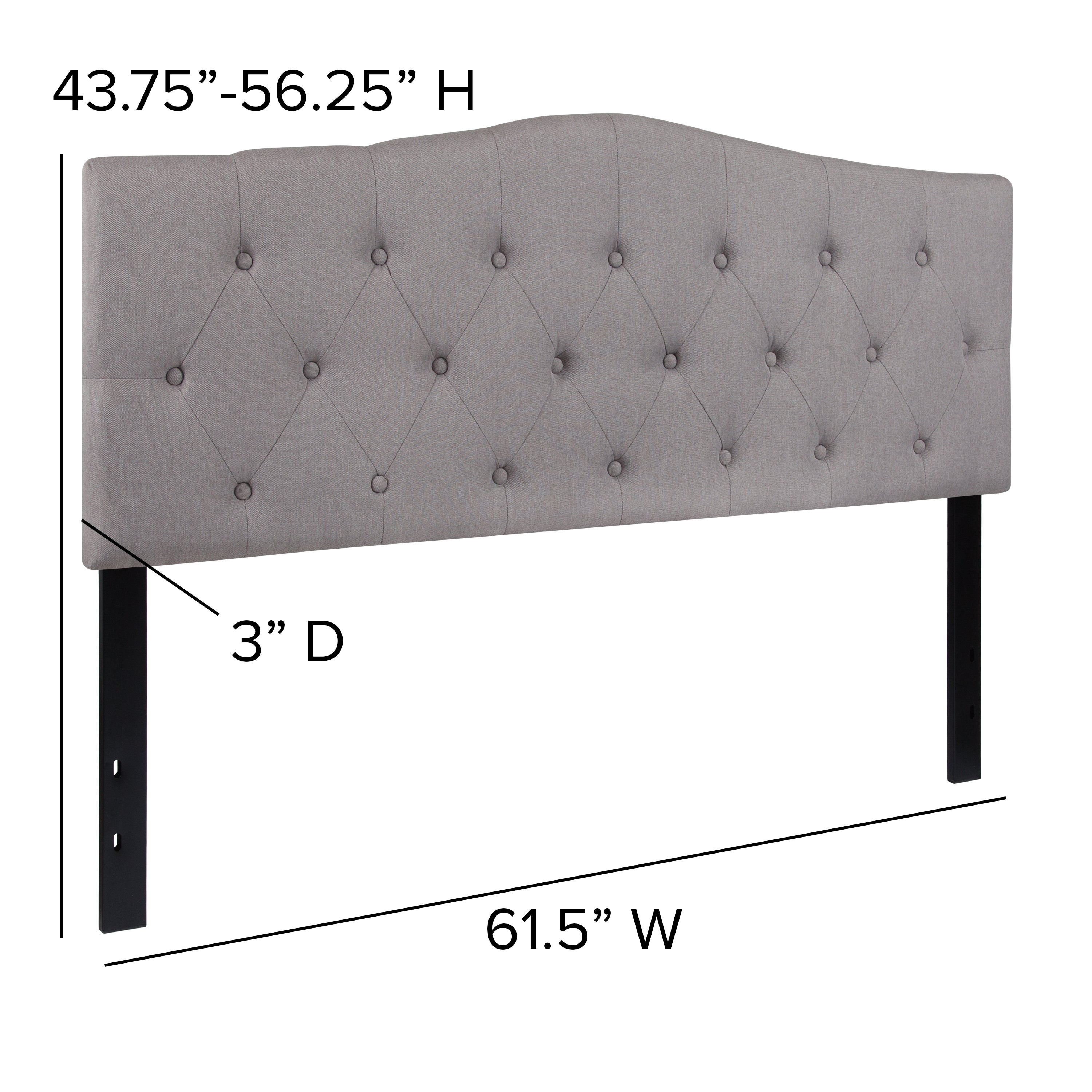 Cambridge Arched Button Tufted Upholstered Headboard