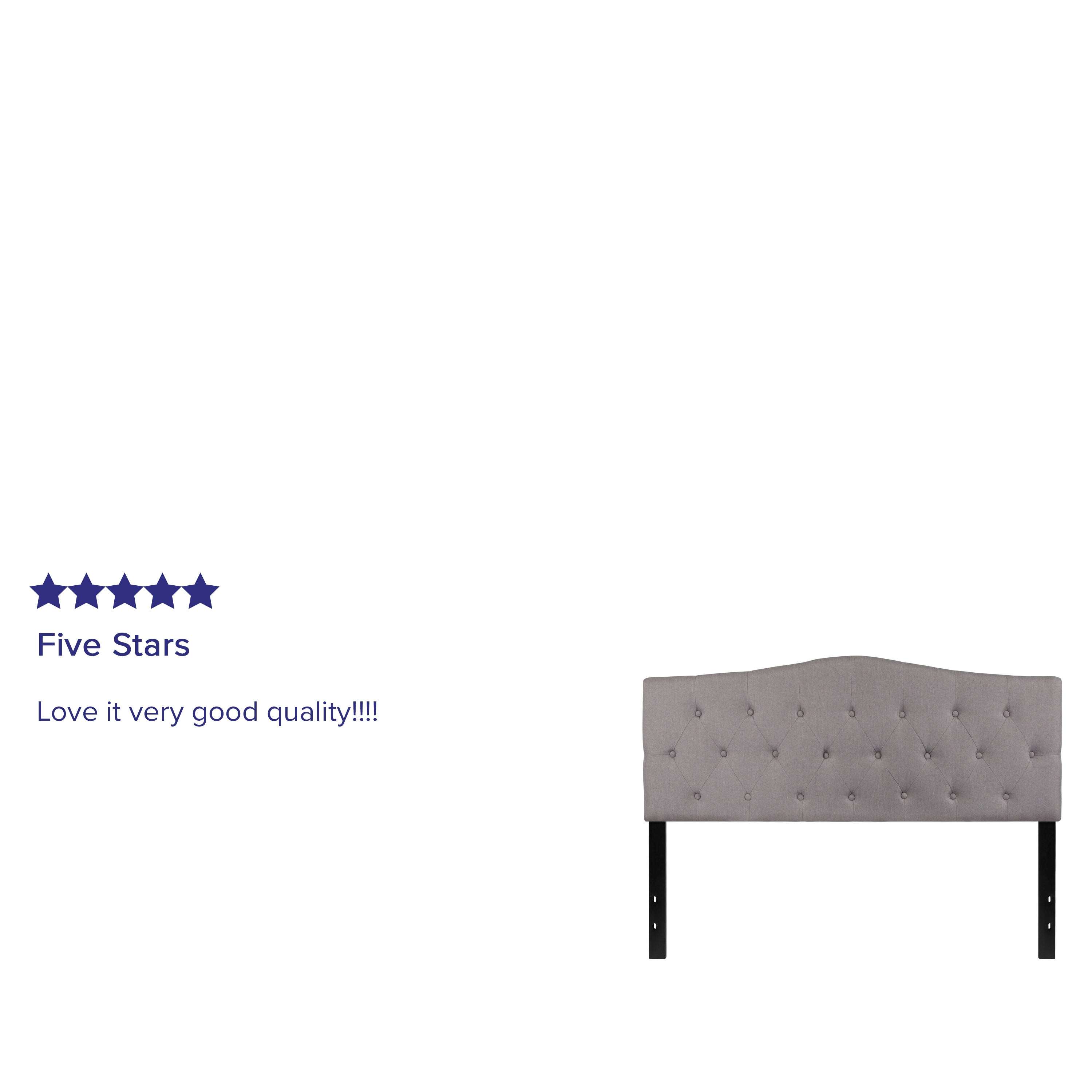 Cambridge Arched Button Tufted Upholstered Headboard