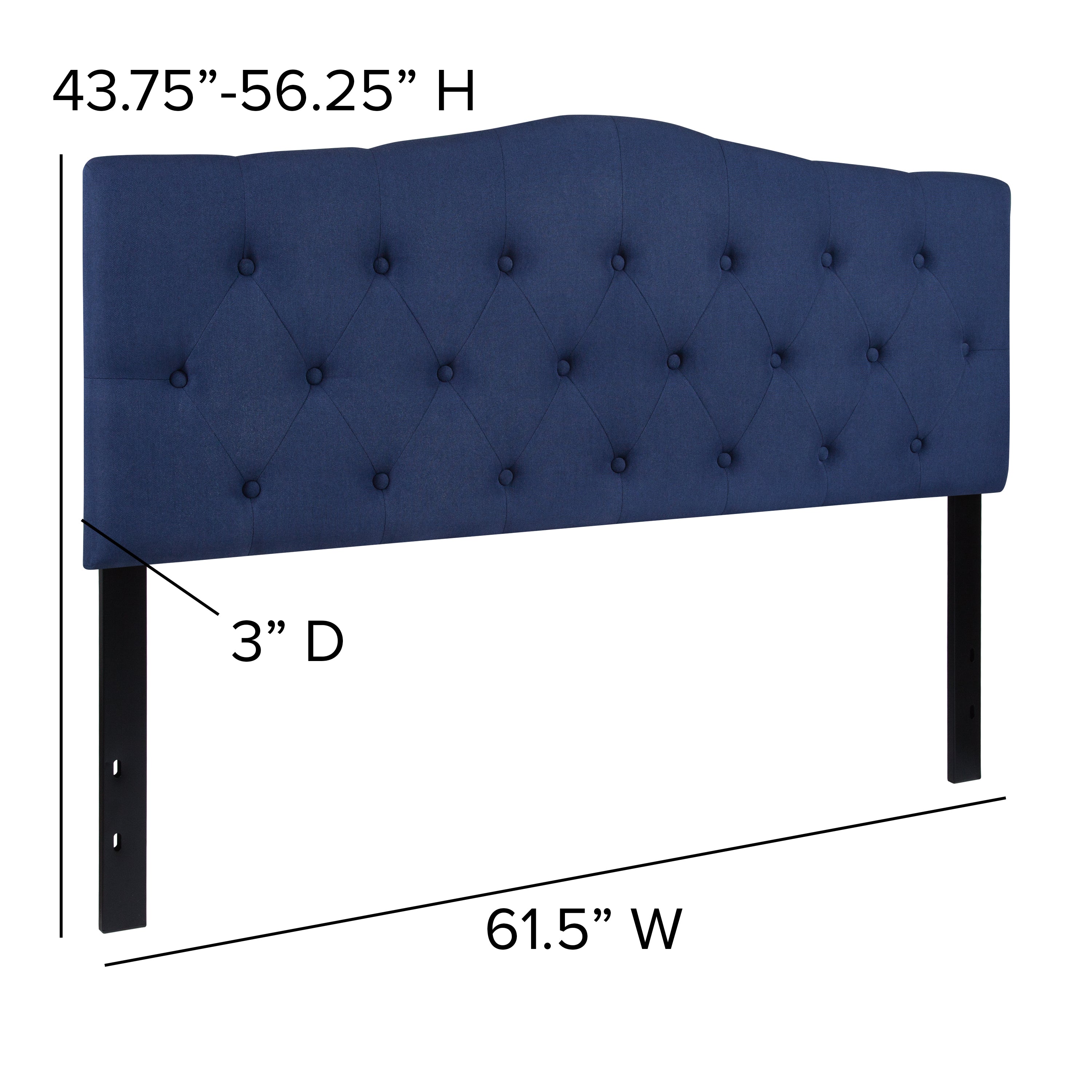 Cambridge Arched Button Tufted Upholstered Headboard