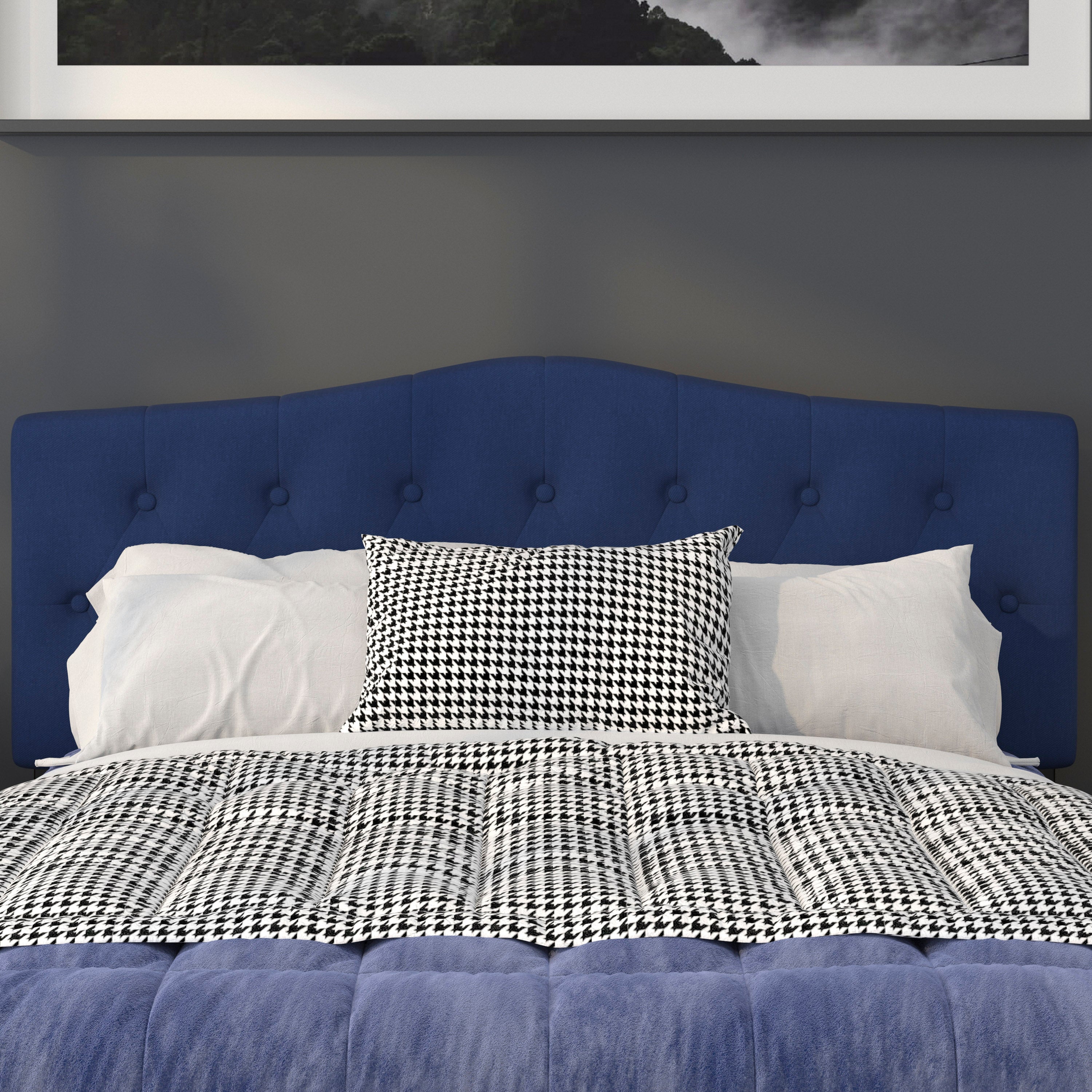 Cambridge Arched Button Tufted Upholstered Headboard