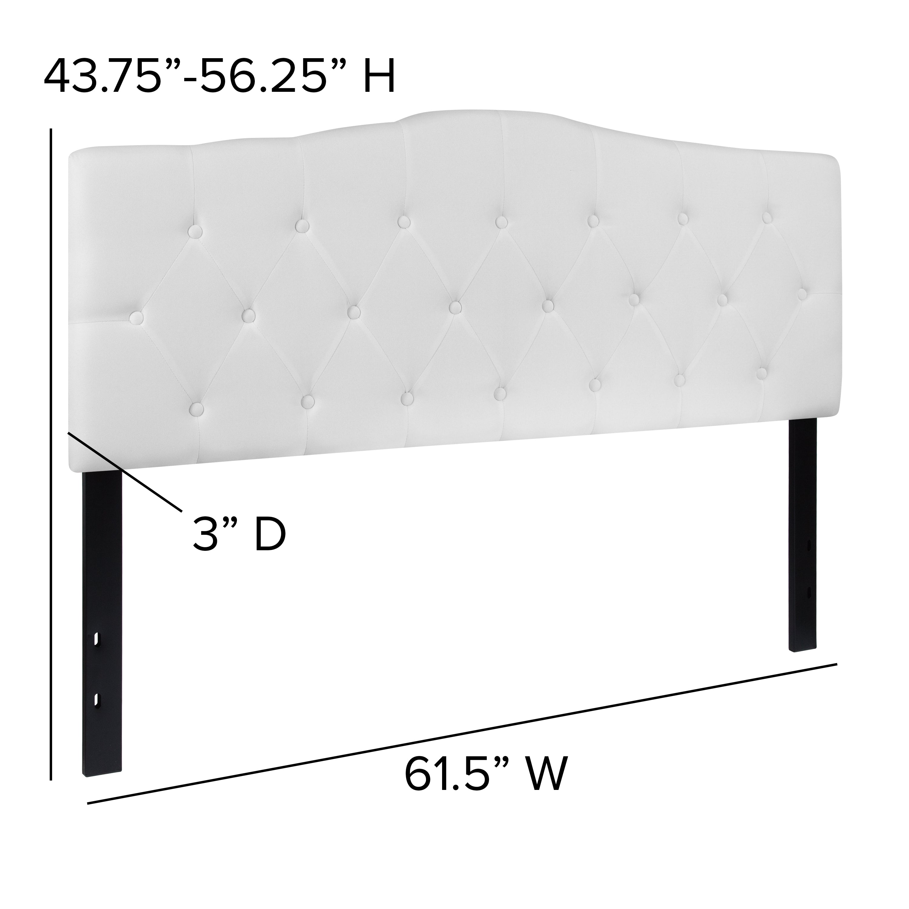 Cambridge Arched Button Tufted Upholstered Headboard