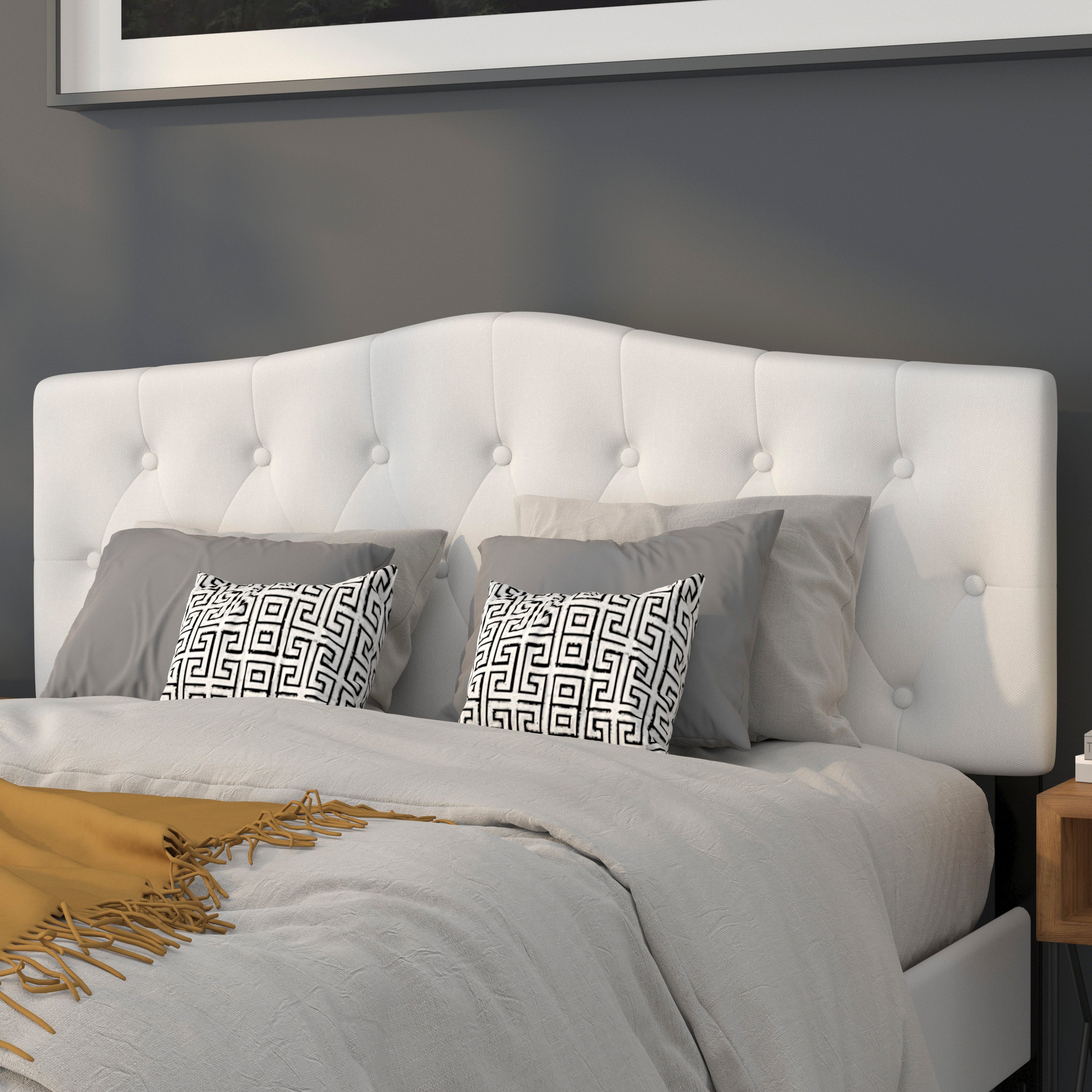 Cambridge Arched Button Tufted Upholstered Headboard