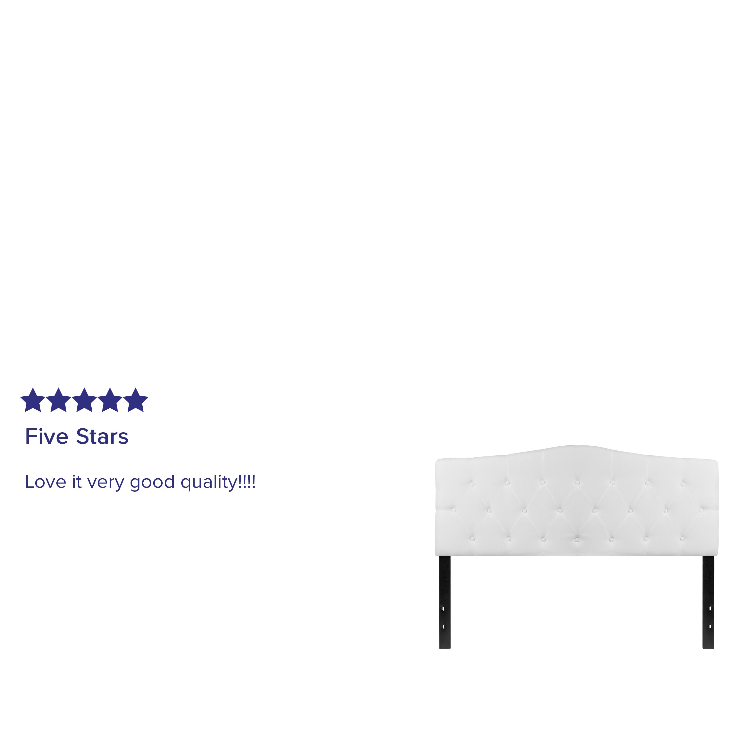 Cambridge Arched Button Tufted Upholstered Headboard