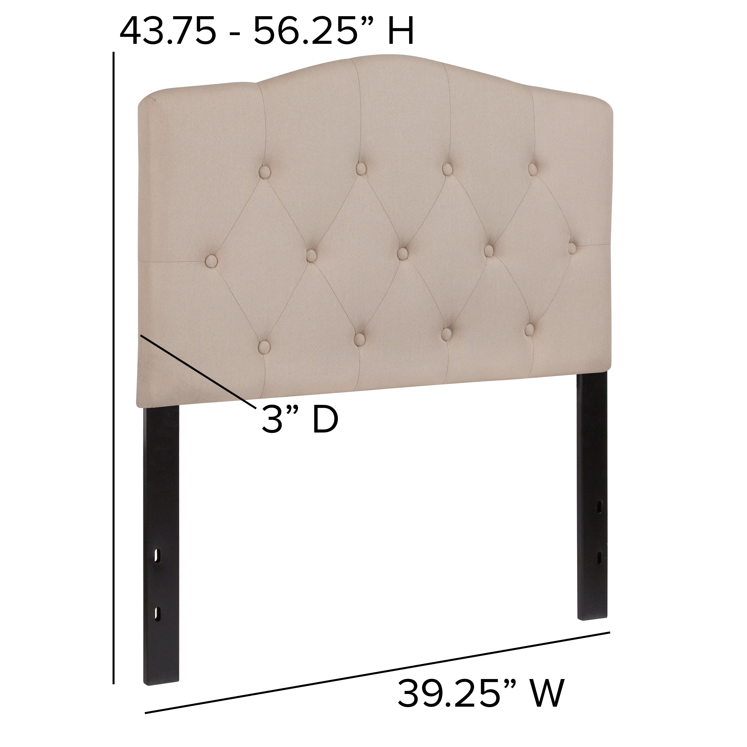 Cambridge Arched Button Tufted Upholstered Headboard