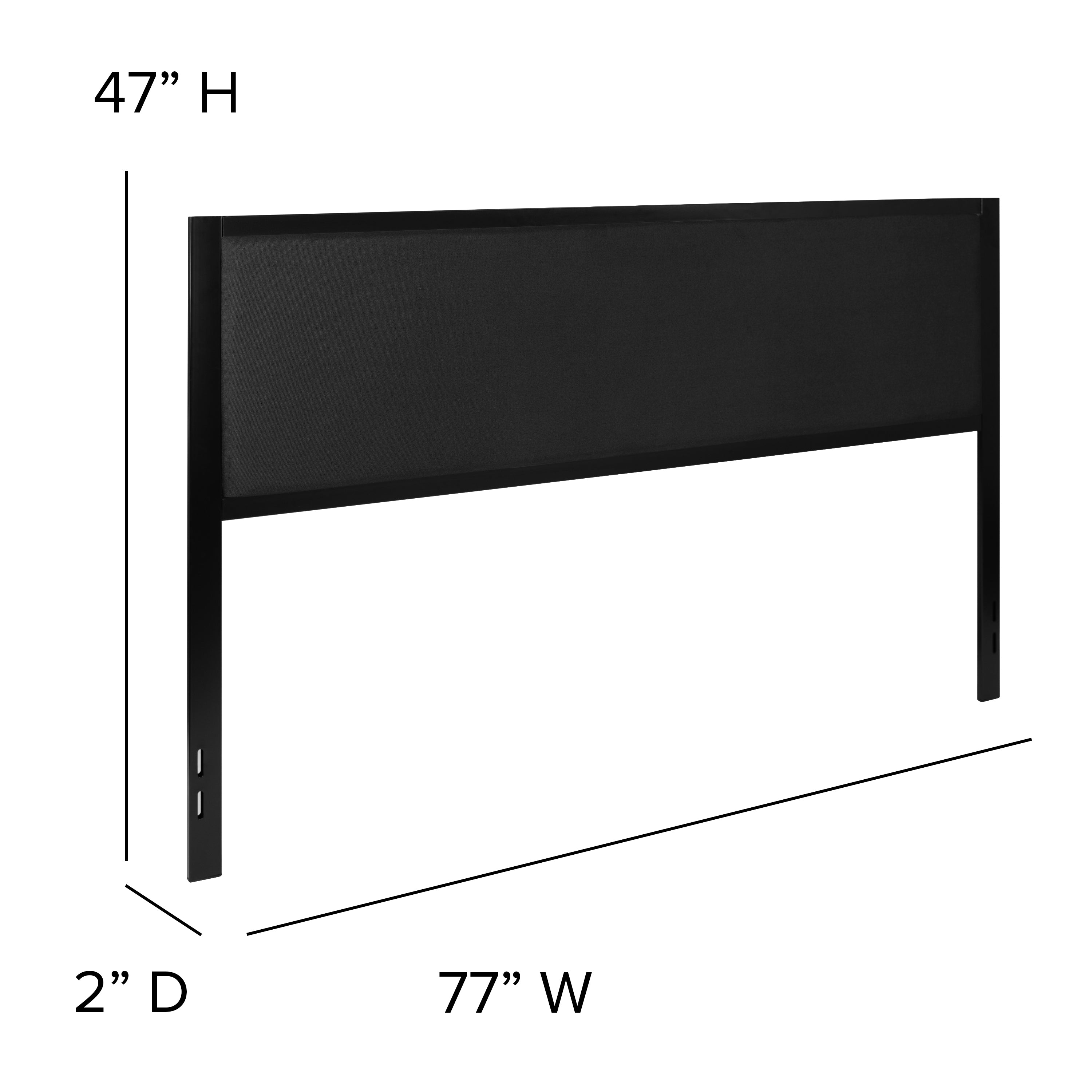 Melbourne Metal Upholstered Headboard - Modern Headboard