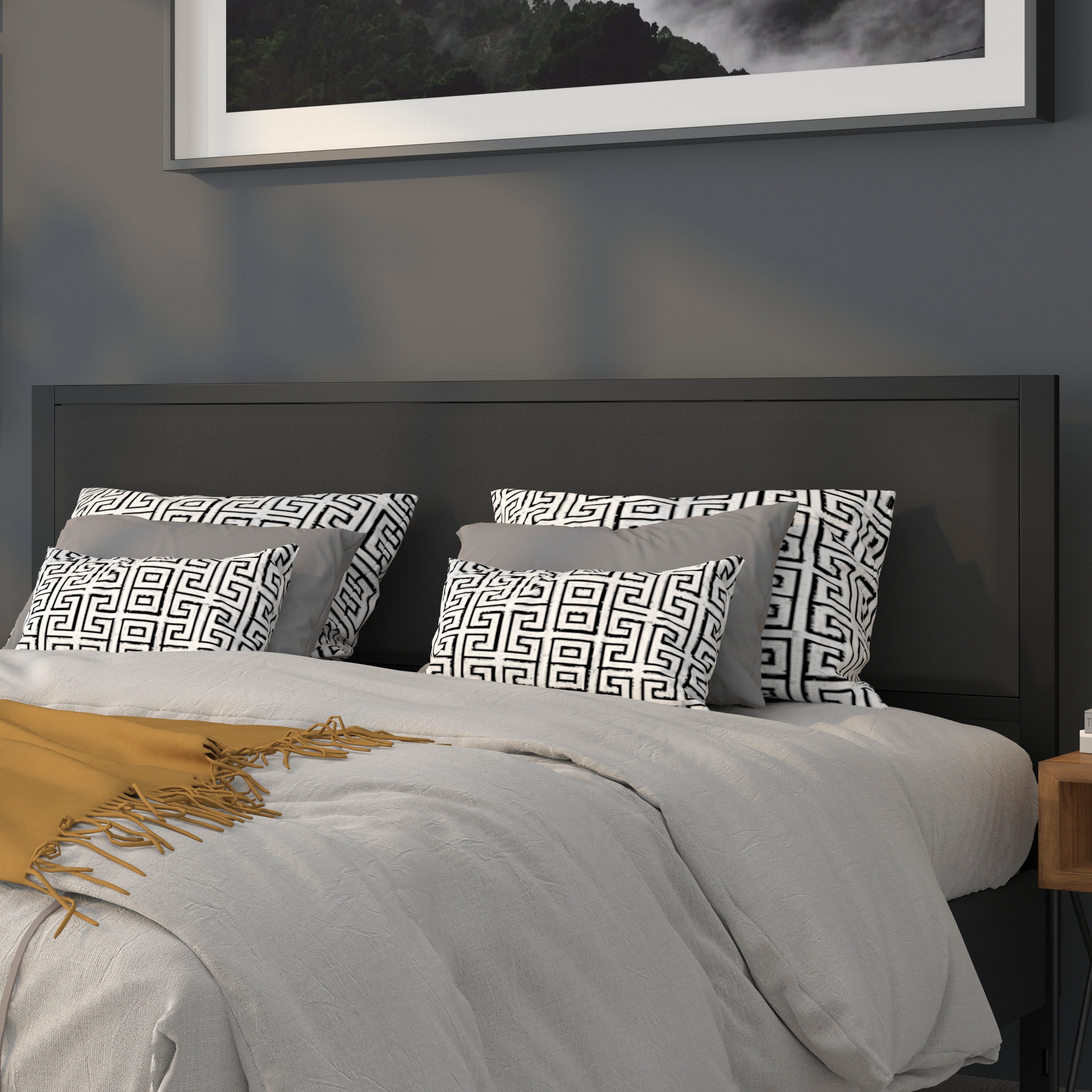 Melbourne Metal Upholstered Headboard - Modern Headboard