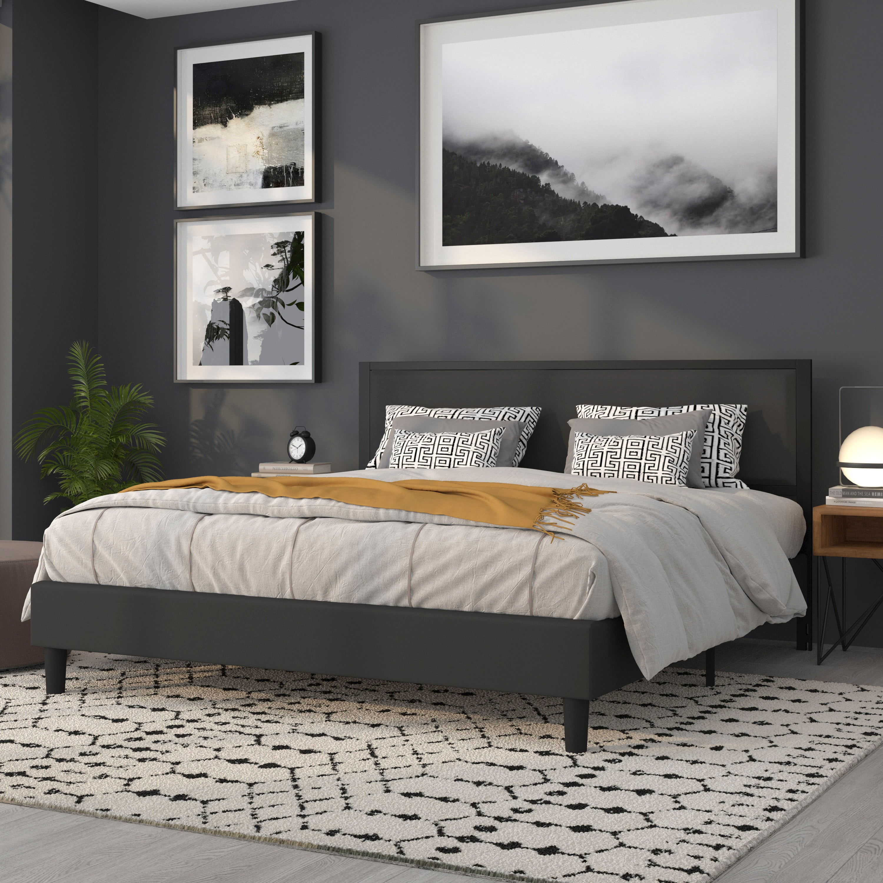 Melbourne Metal Upholstered Headboard - Modern Headboard