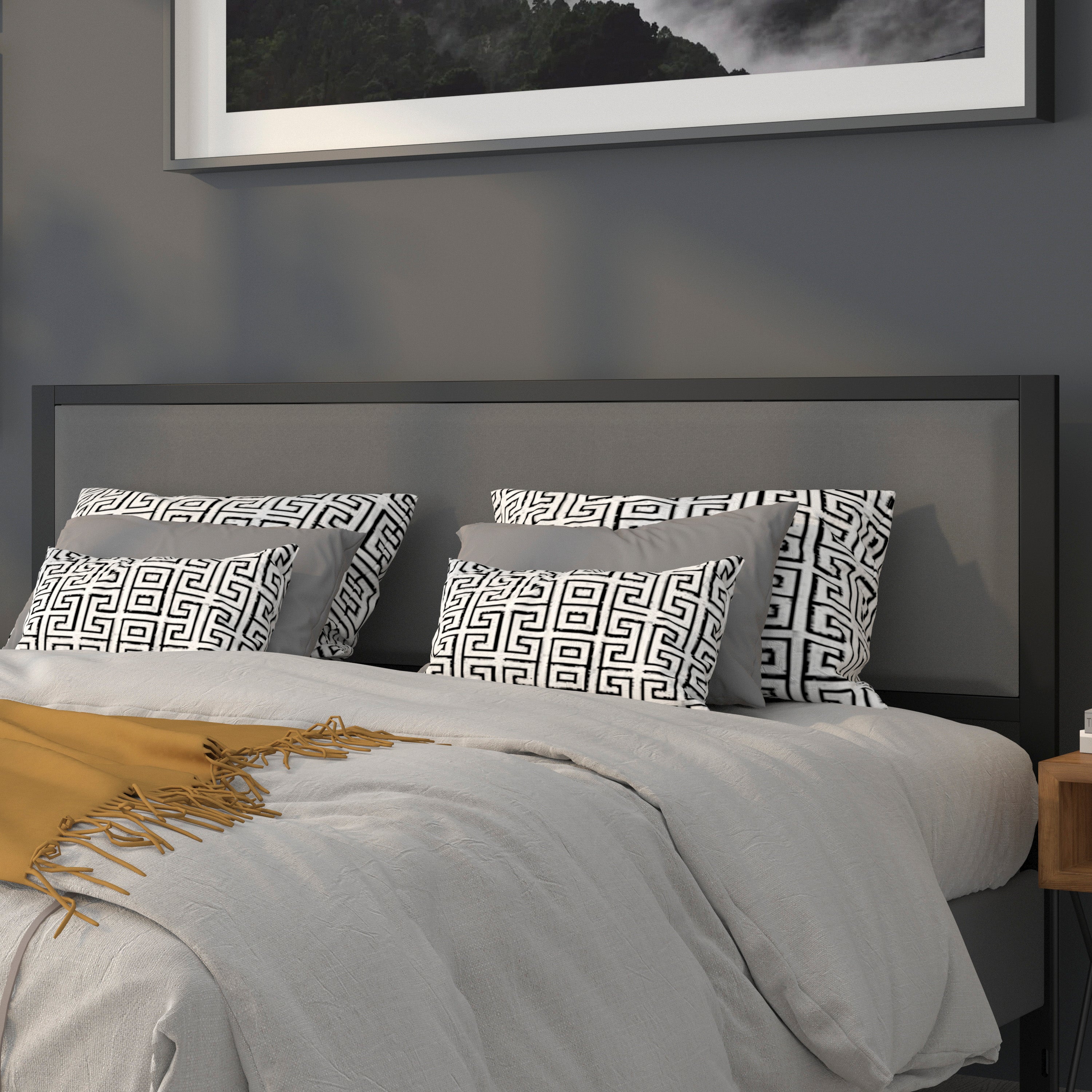 Melbourne Metal Upholstered Headboard - Modern Headboard