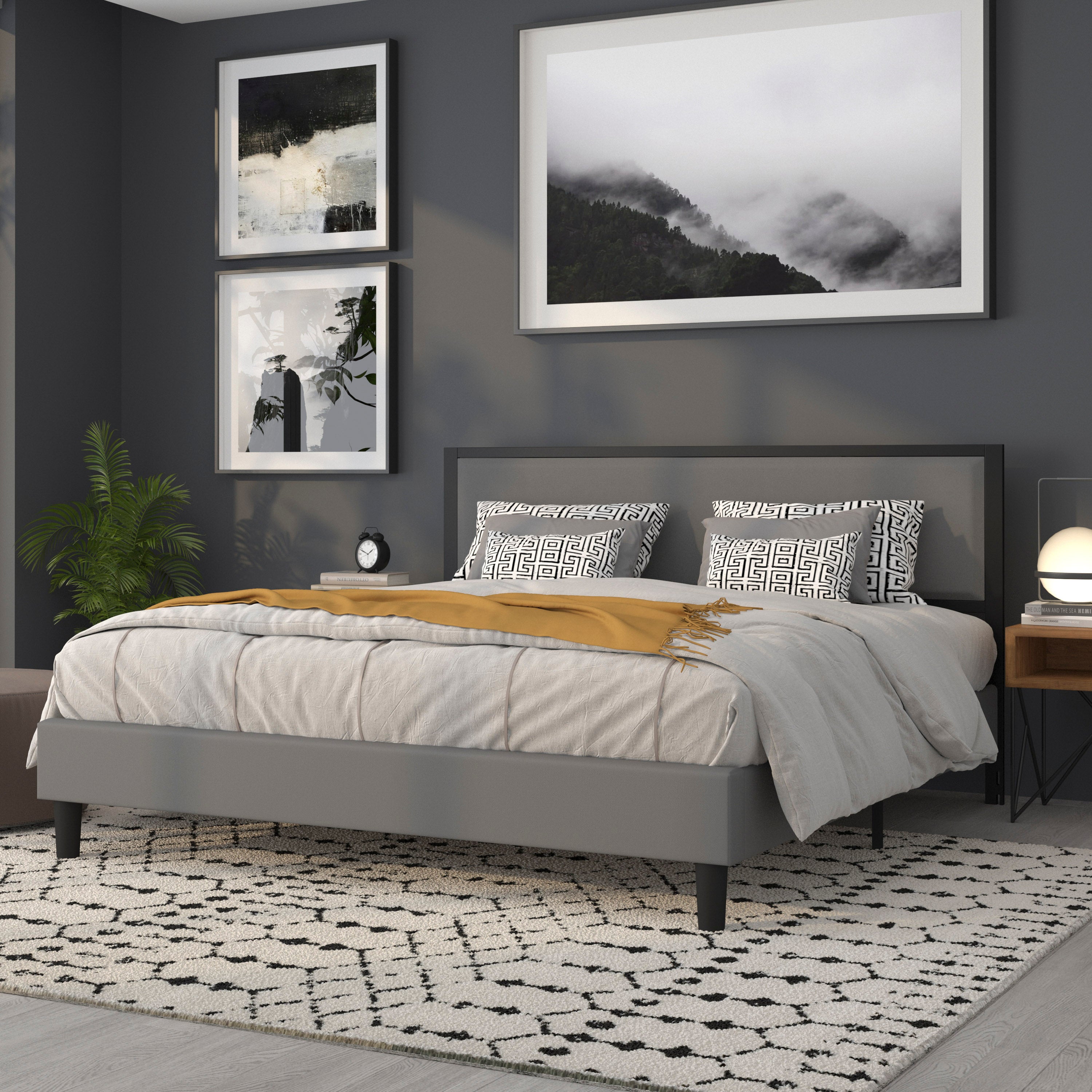 Melbourne Metal Upholstered Headboard - Modern Headboard