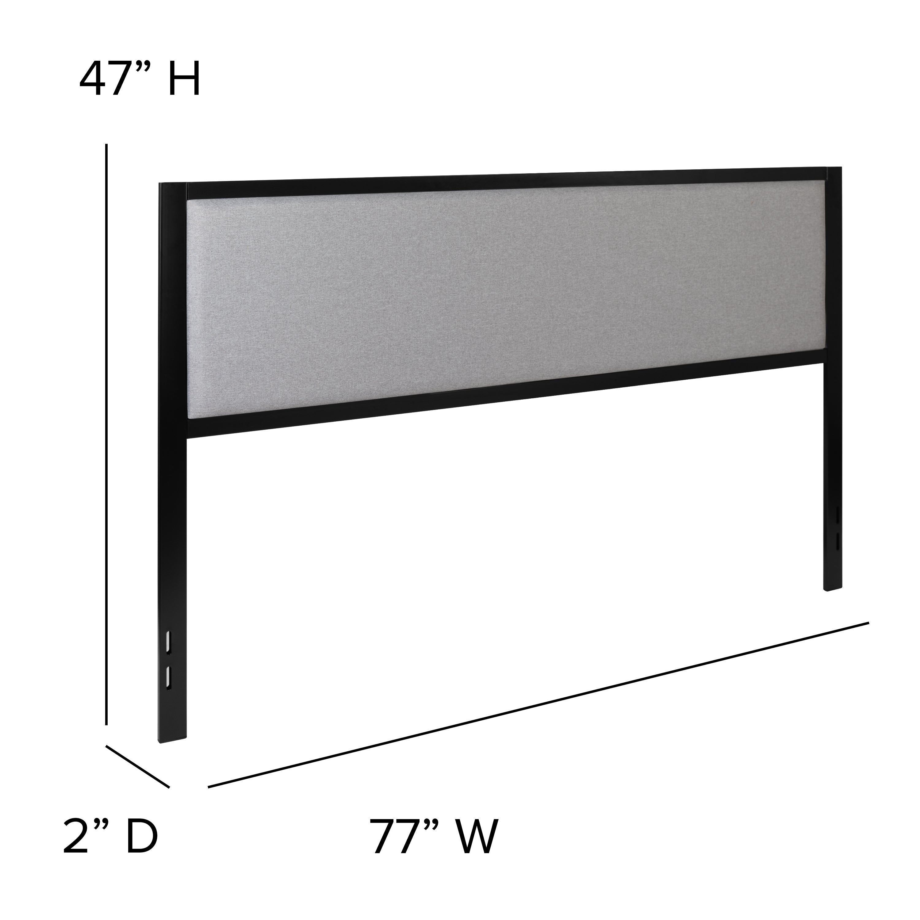 Melbourne Metal Upholstered Headboard - Modern Headboard