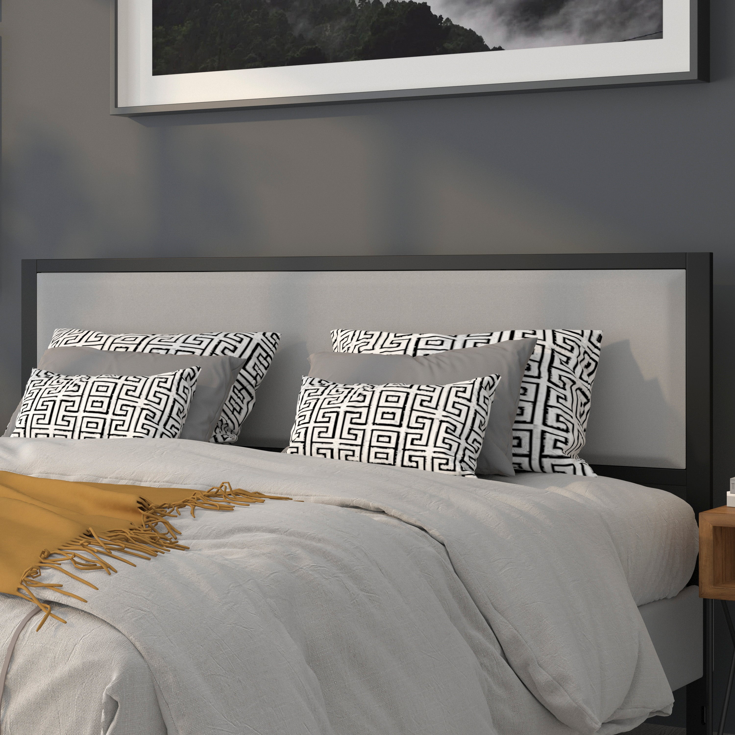 Melbourne Metal Upholstered Headboard - Modern Headboard