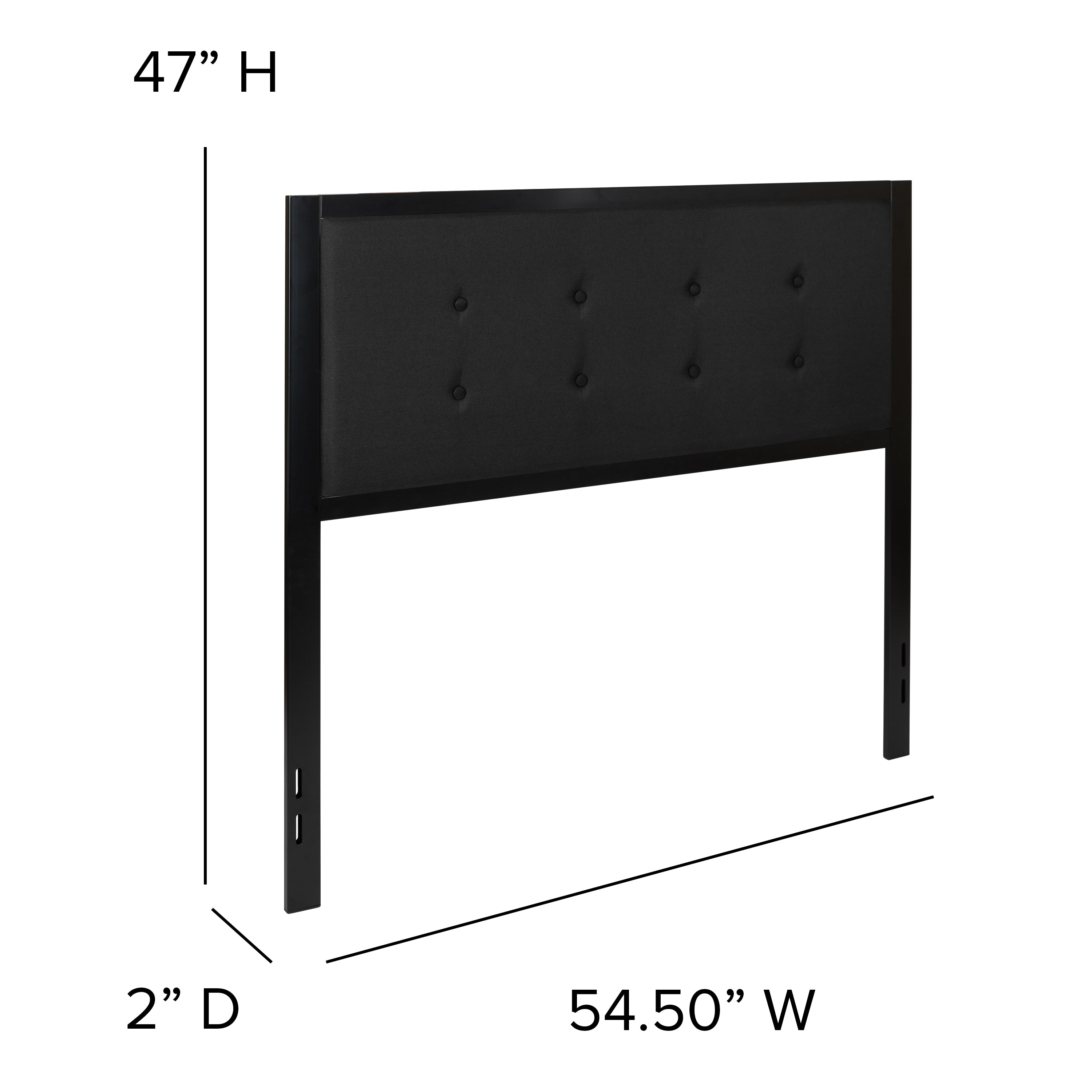 Bristol Metal Tufted Upholstered Headboard - Modern Headboard