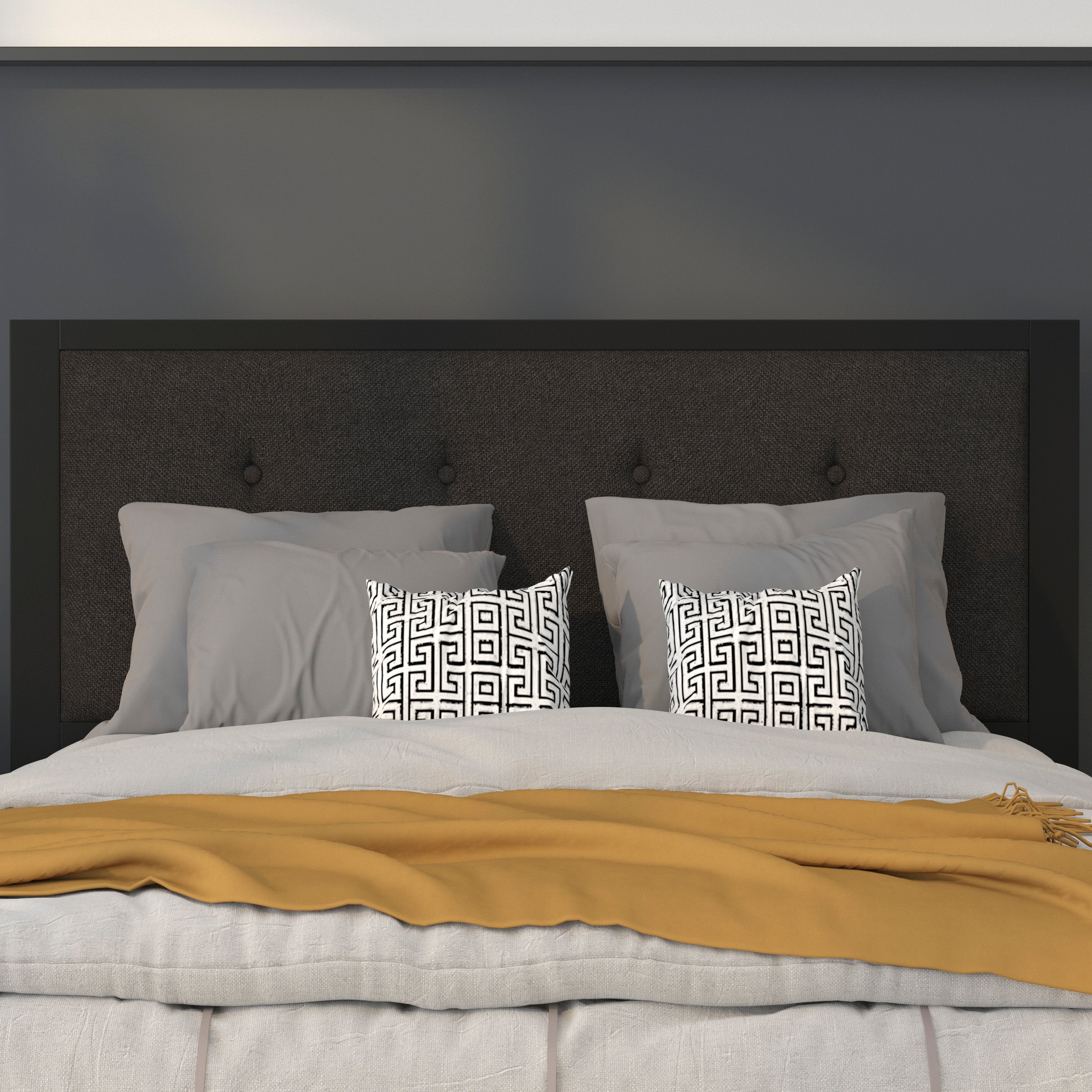 Bristol Metal Tufted Upholstered Headboard - Modern Headboard