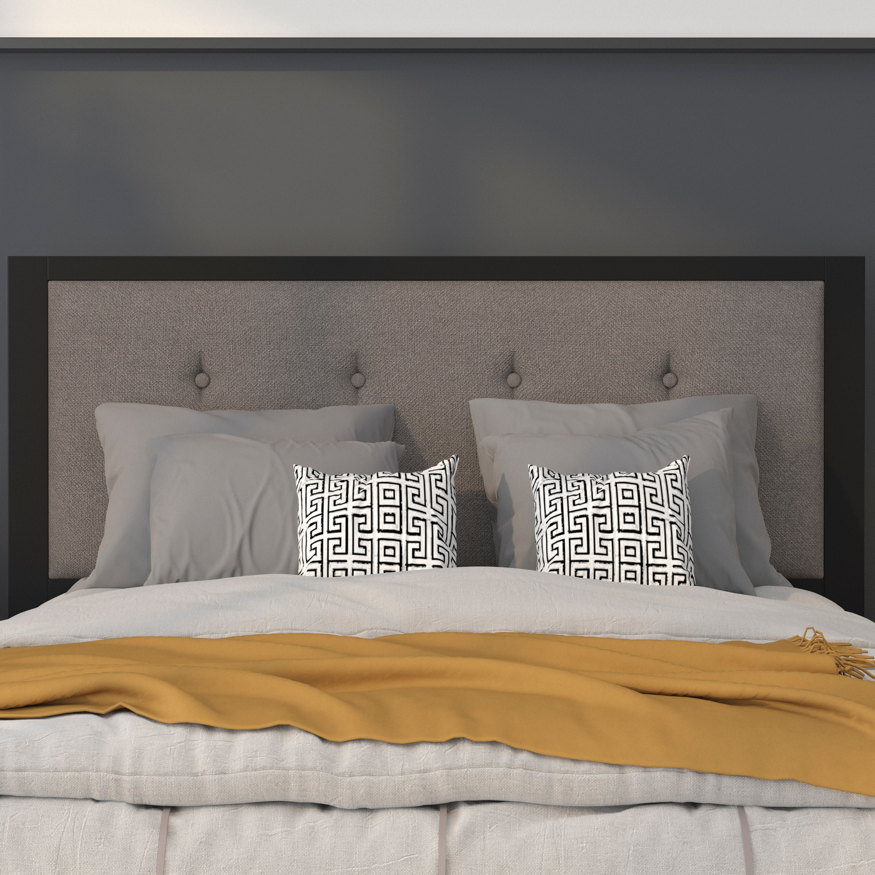 Bristol Metal Tufted Upholstered Headboard - Modern Headboard