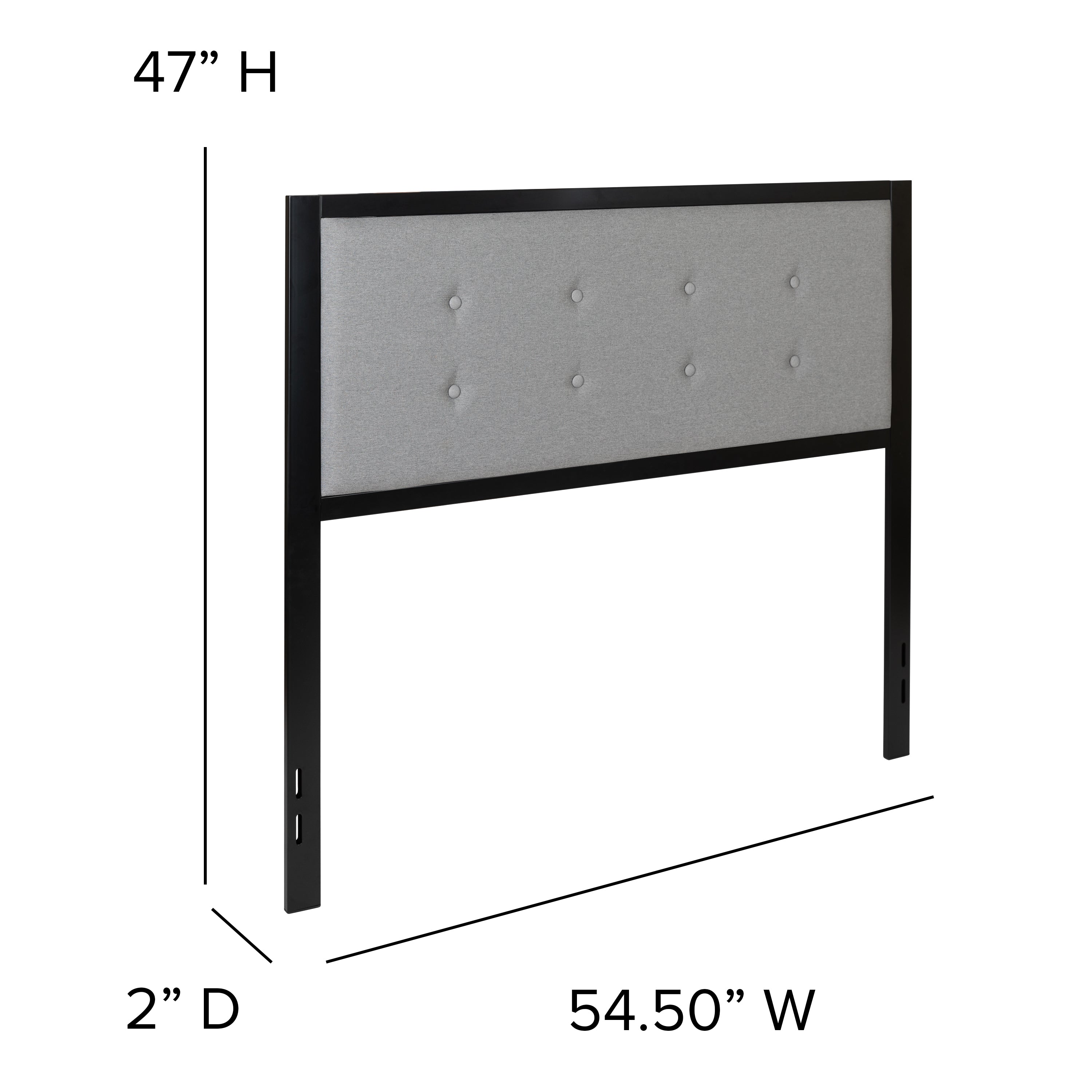 Bristol Metal Tufted Upholstered Headboard - Modern Headboard