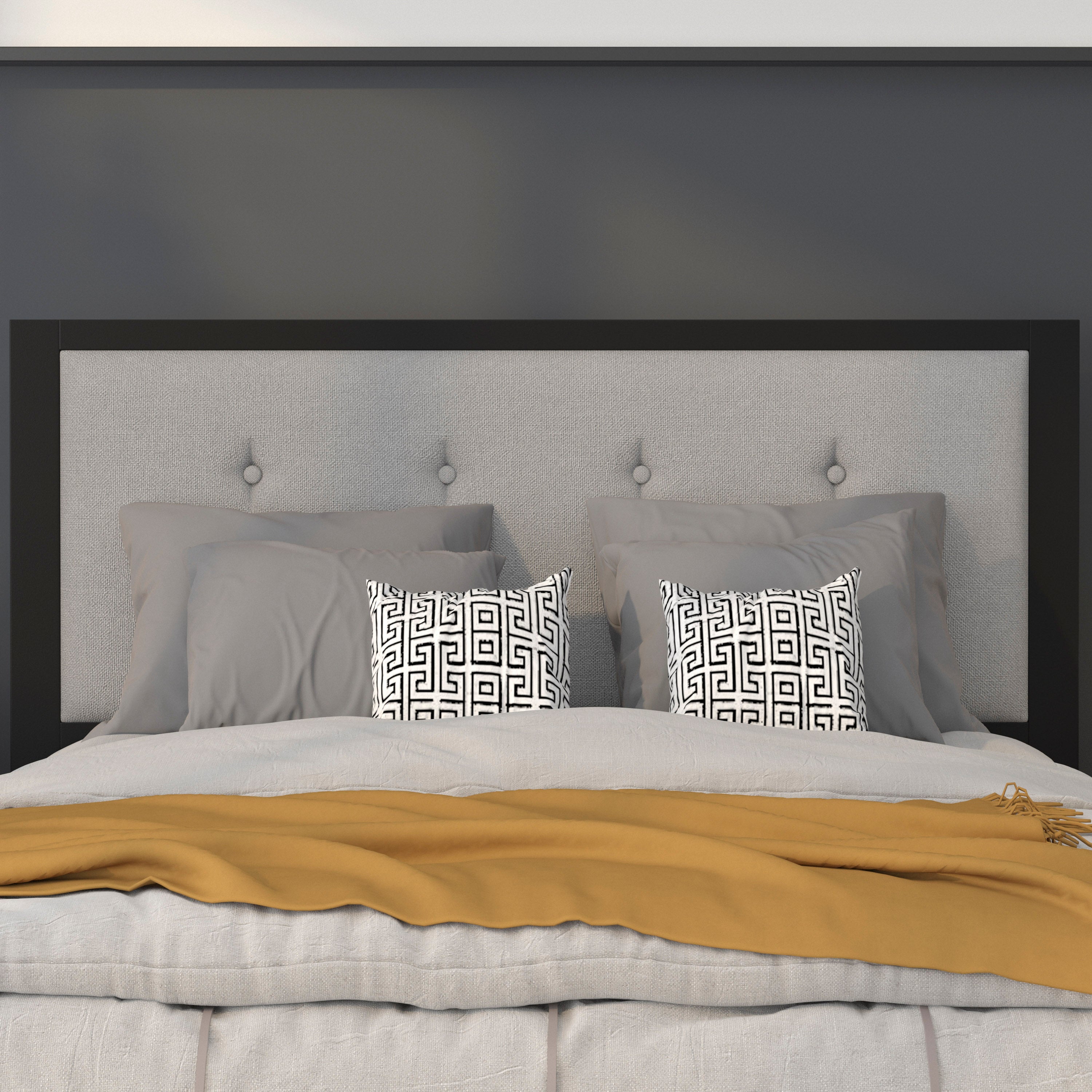 Bristol Metal Tufted Upholstered Headboard - Modern Headboard