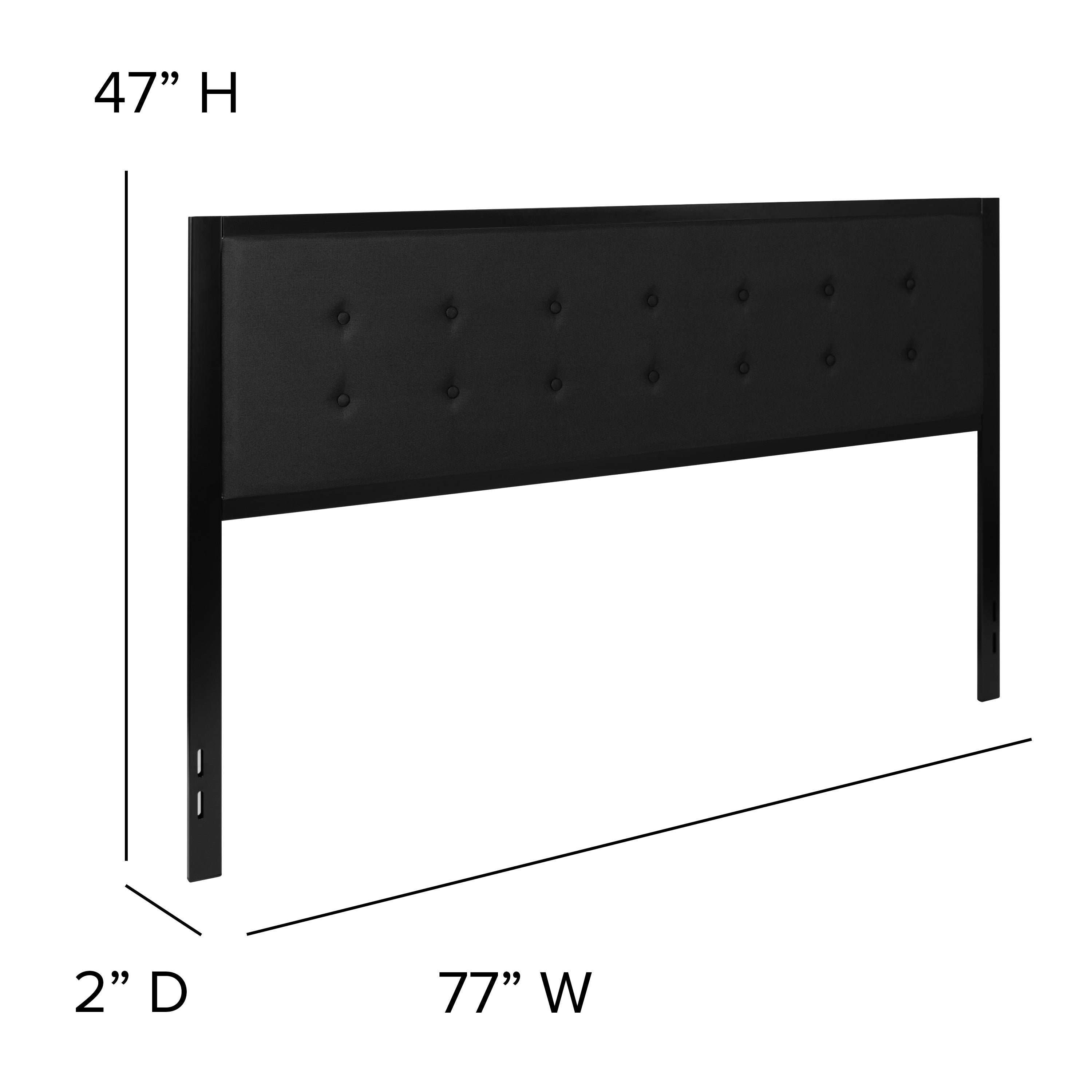 Bristol Metal Tufted Upholstered Headboard - Modern Headboard