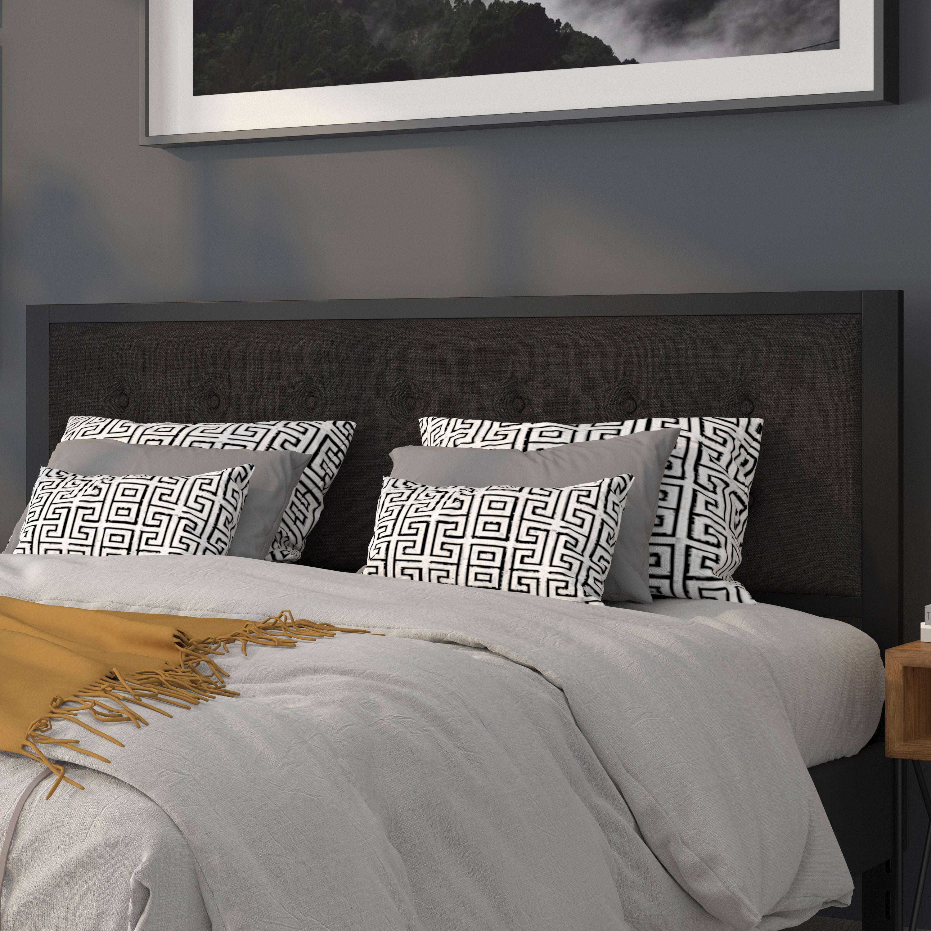 Bristol Metal Tufted Upholstered Headboard - Modern Headboard