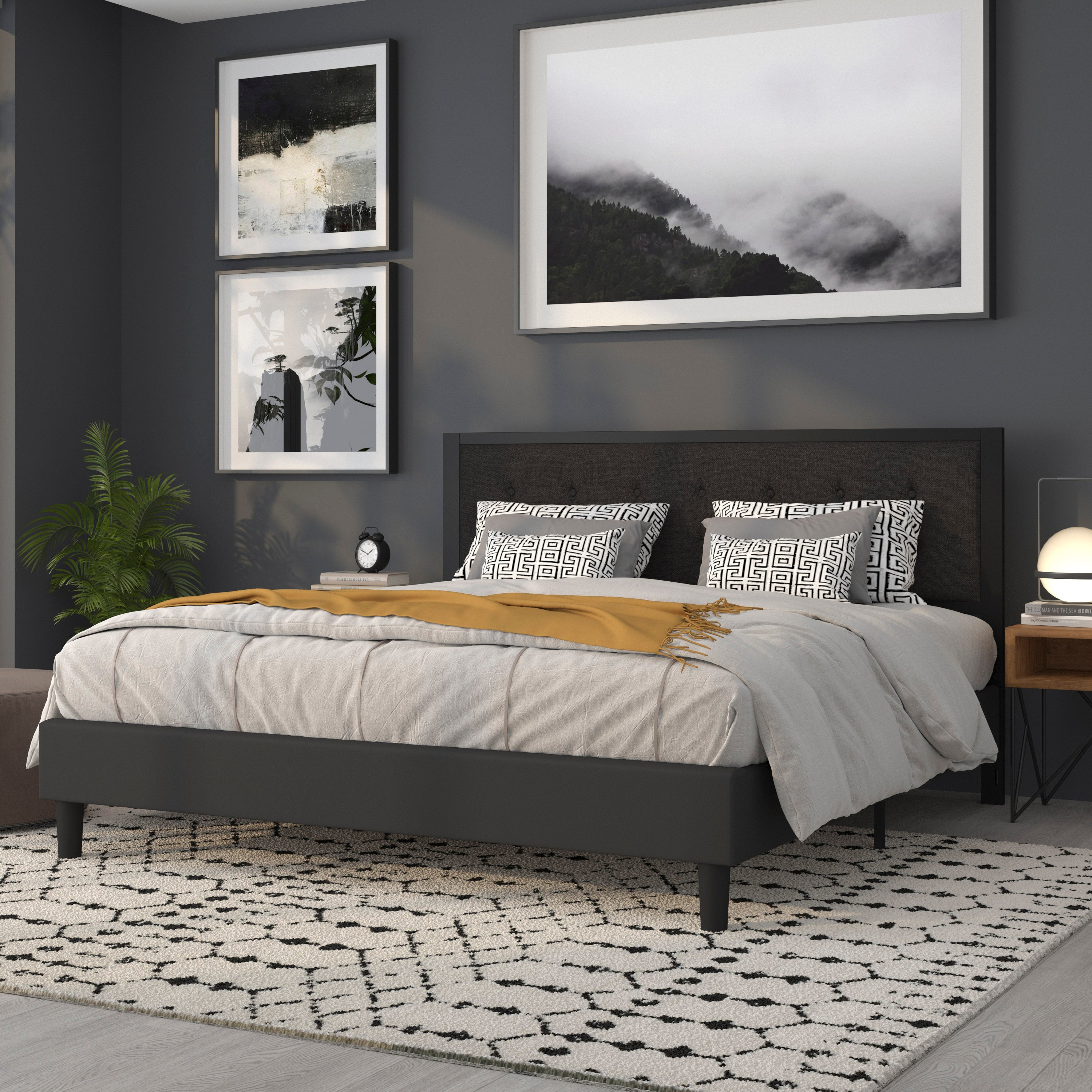Bristol Metal Tufted Upholstered Headboard - Modern Headboard
