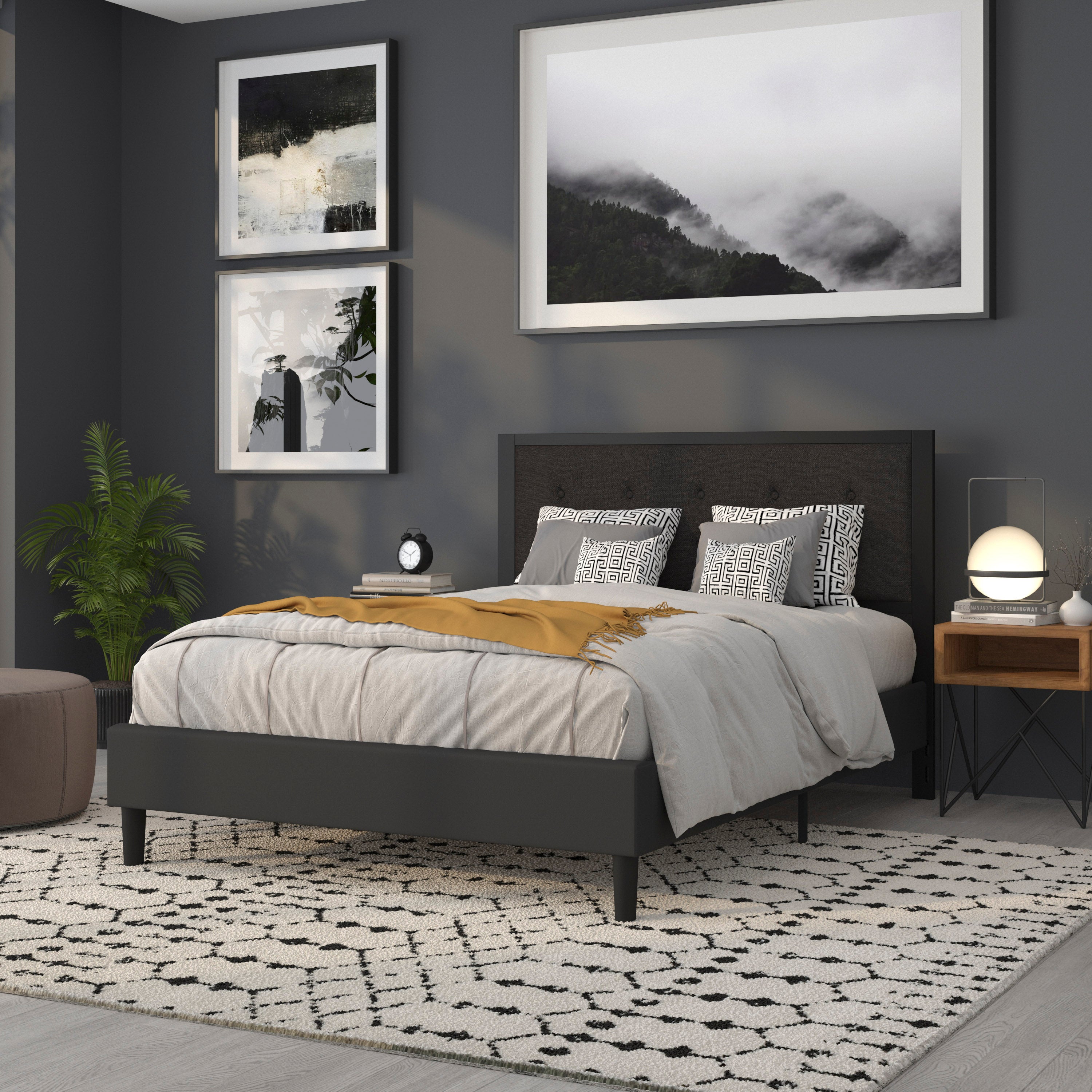 Bristol Metal Tufted Upholstered Headboard - Modern Headboard