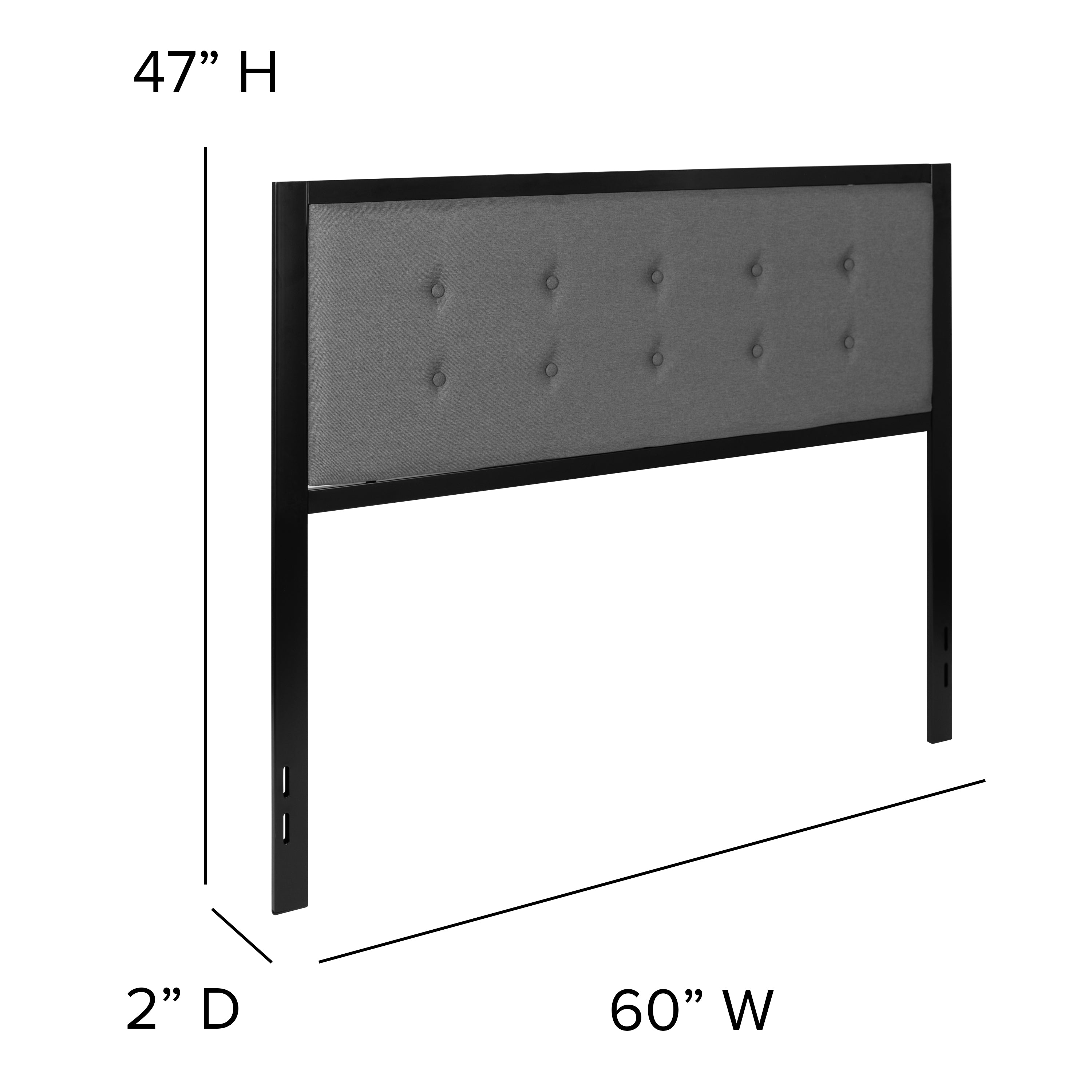 Bristol Metal Tufted Upholstered Headboard - Modern Headboard