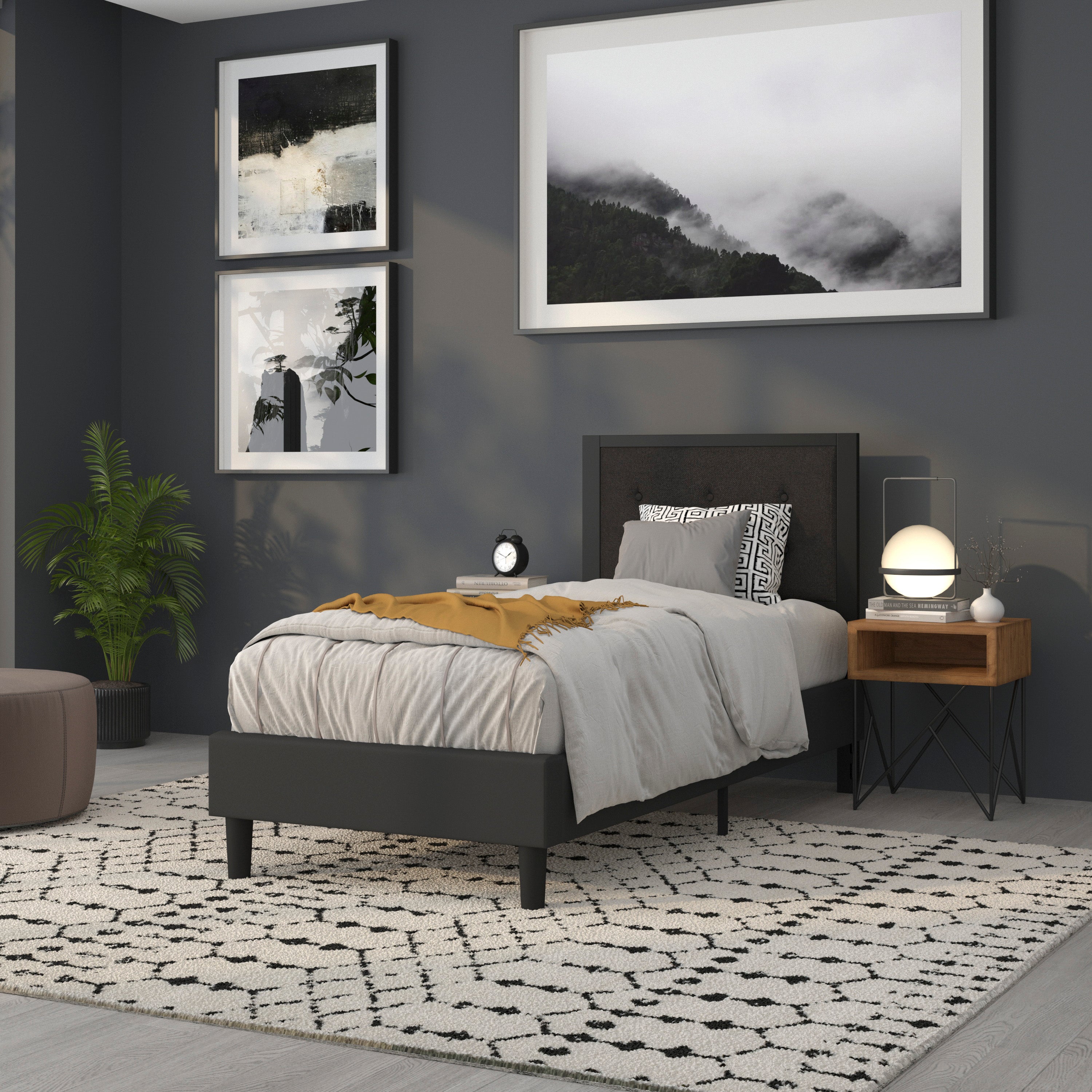 Bristol Metal Tufted Upholstered Headboard - Modern Headboard