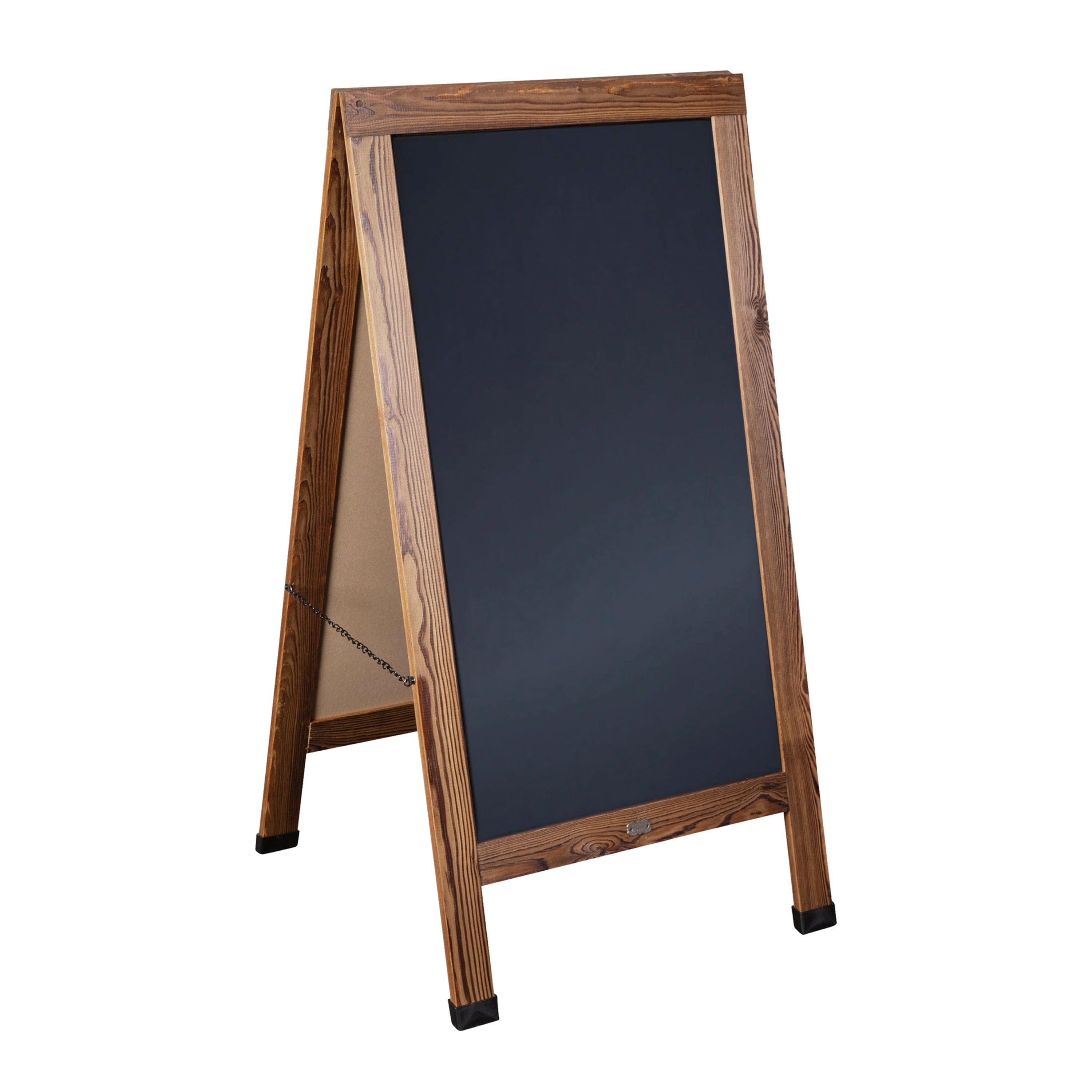 Canterbury Wooden Indoor/Outdoor A-Frame Magnetic Chalkboard Sign Set with 8 Chalk Markers, 10 Stencils, Eraser, and 2 Magnets-Magnetic A-Frame Chalkboard-Flash Furniture-Wall2Wall Furnishings