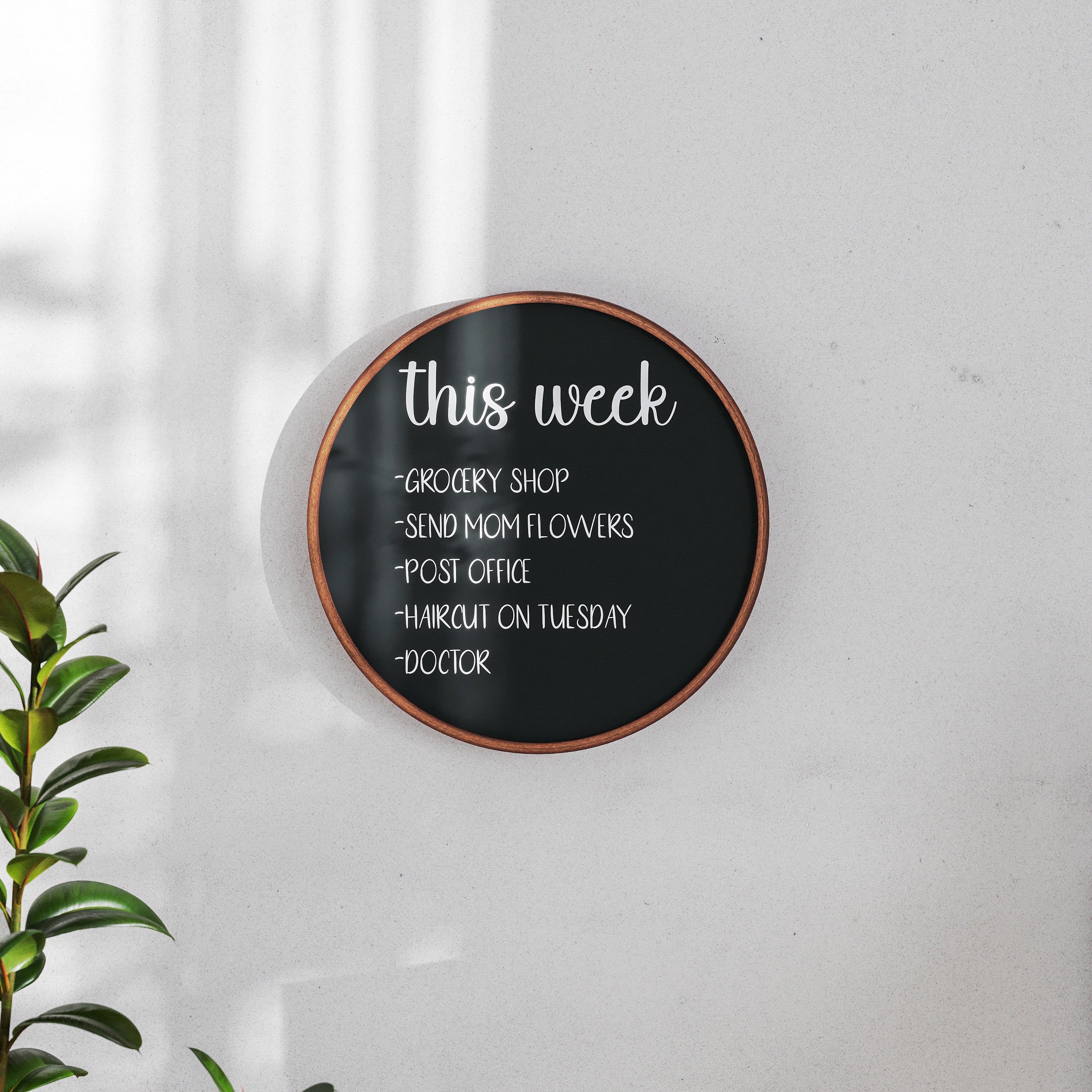 Canterbury Round Wall Mounted Magnetic Chalkboards for Home or Business with Eraser and Chalk, Set of 2-Magnetic Wall Mounted Chalkboard-Flash Furniture-Wall2Wall Furnishings