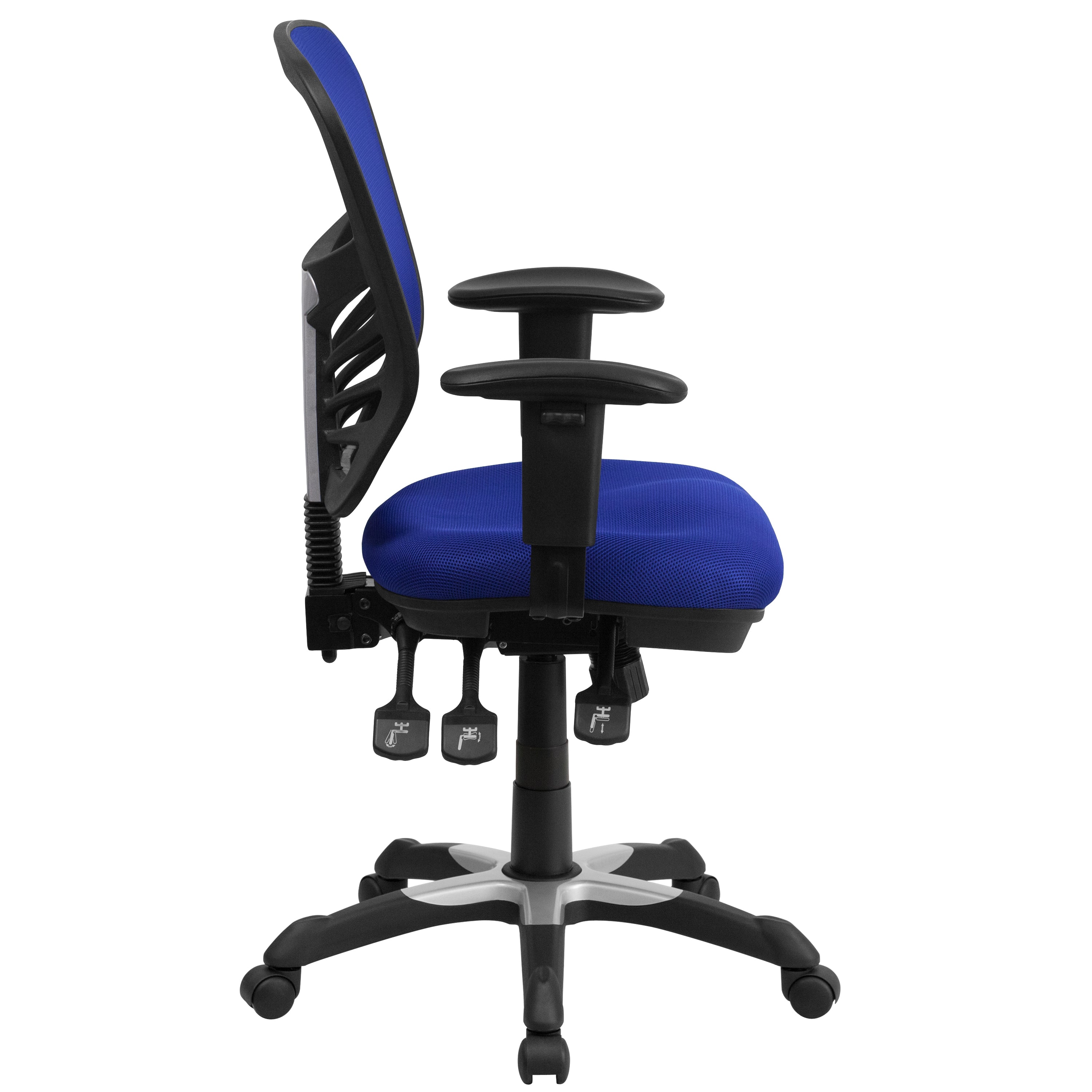Mid-Back Mesh Multifunction Executive Swivel Ergonomic Office Chair with Adjustable Arms