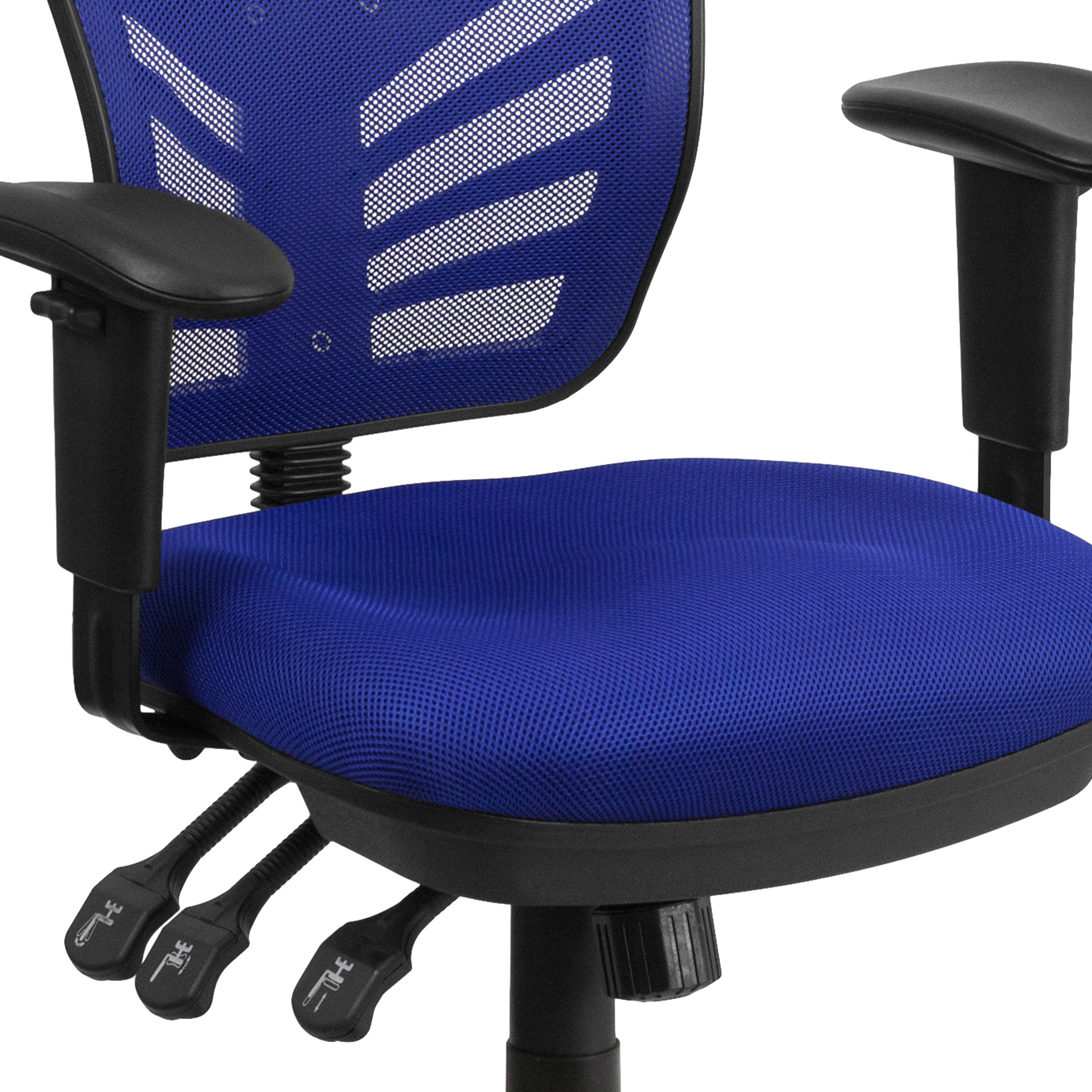 Mid-Back Mesh Multifunction Executive Swivel Ergonomic Office Chair with Adjustable Arms