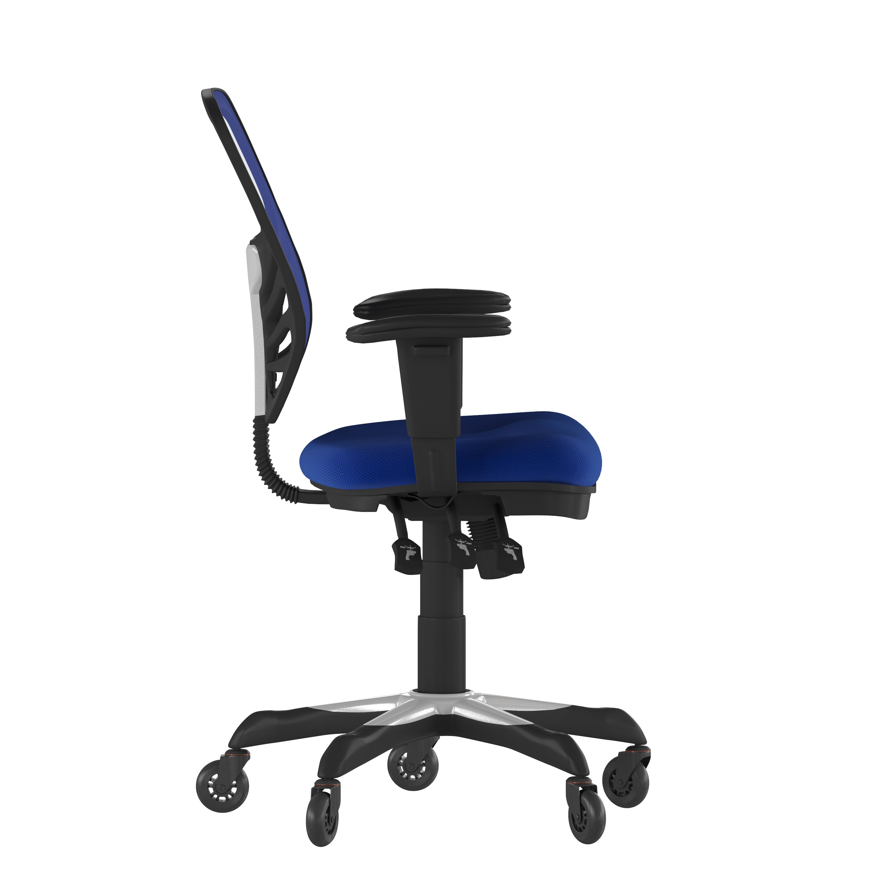 Nicholas Mid-Back Multifunction Executive Swivel Ergonomic Office Chair with Adjustable Arms and Transparent Roller Wheels