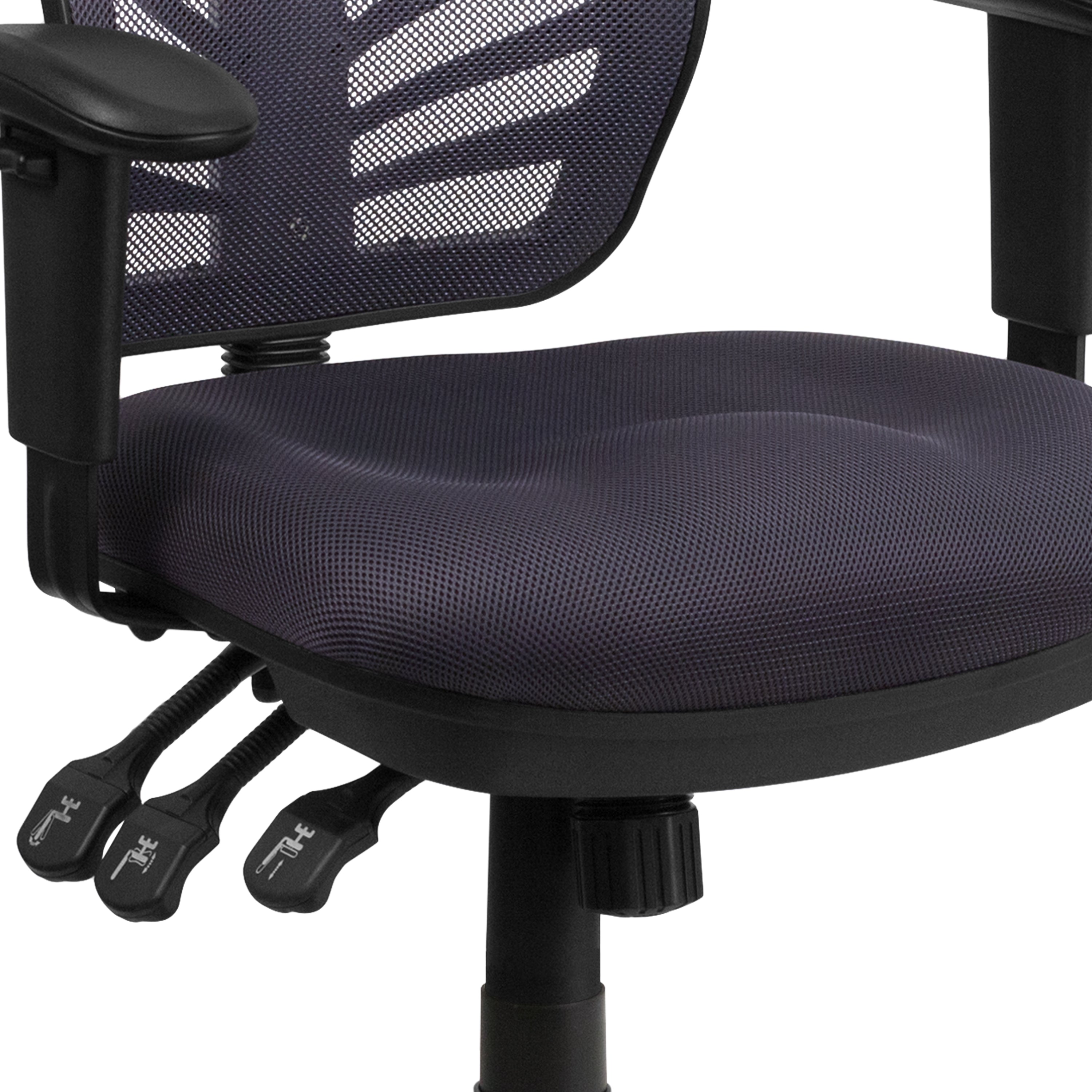 Mid-Back Mesh Multifunction Executive Swivel Ergonomic Office Chair with Adjustable Arms