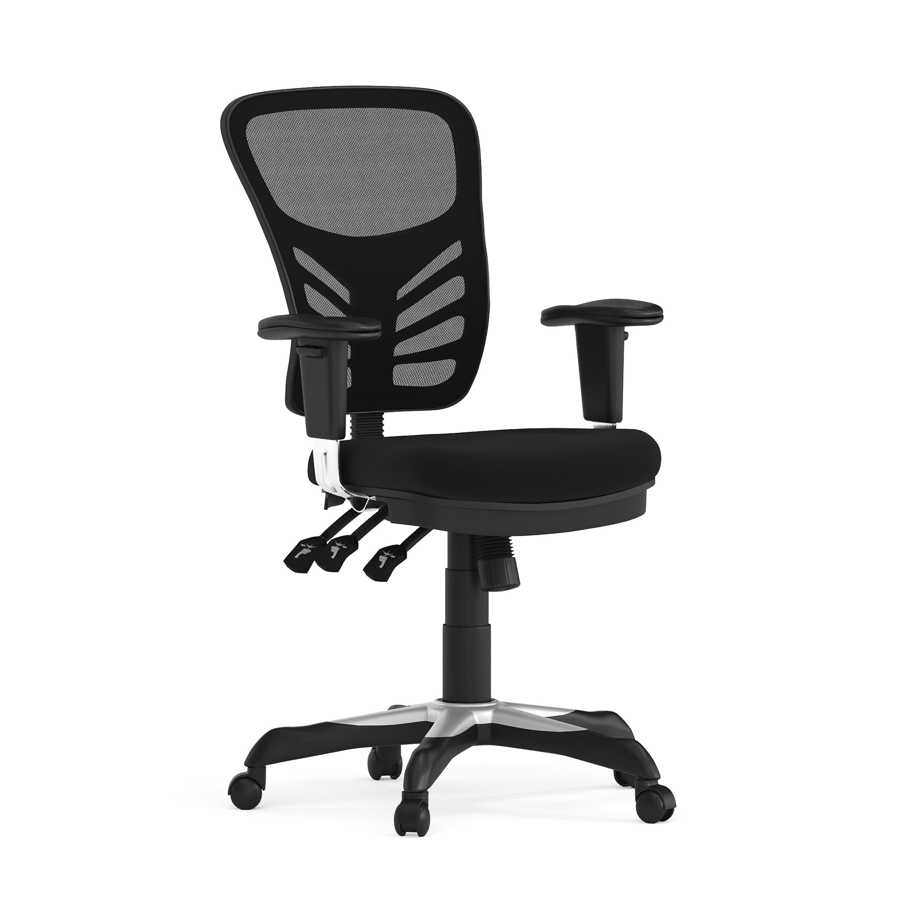 Mid-Back Mesh Multifunction Executive Swivel Ergonomic Office Chair with Adjustable Arms