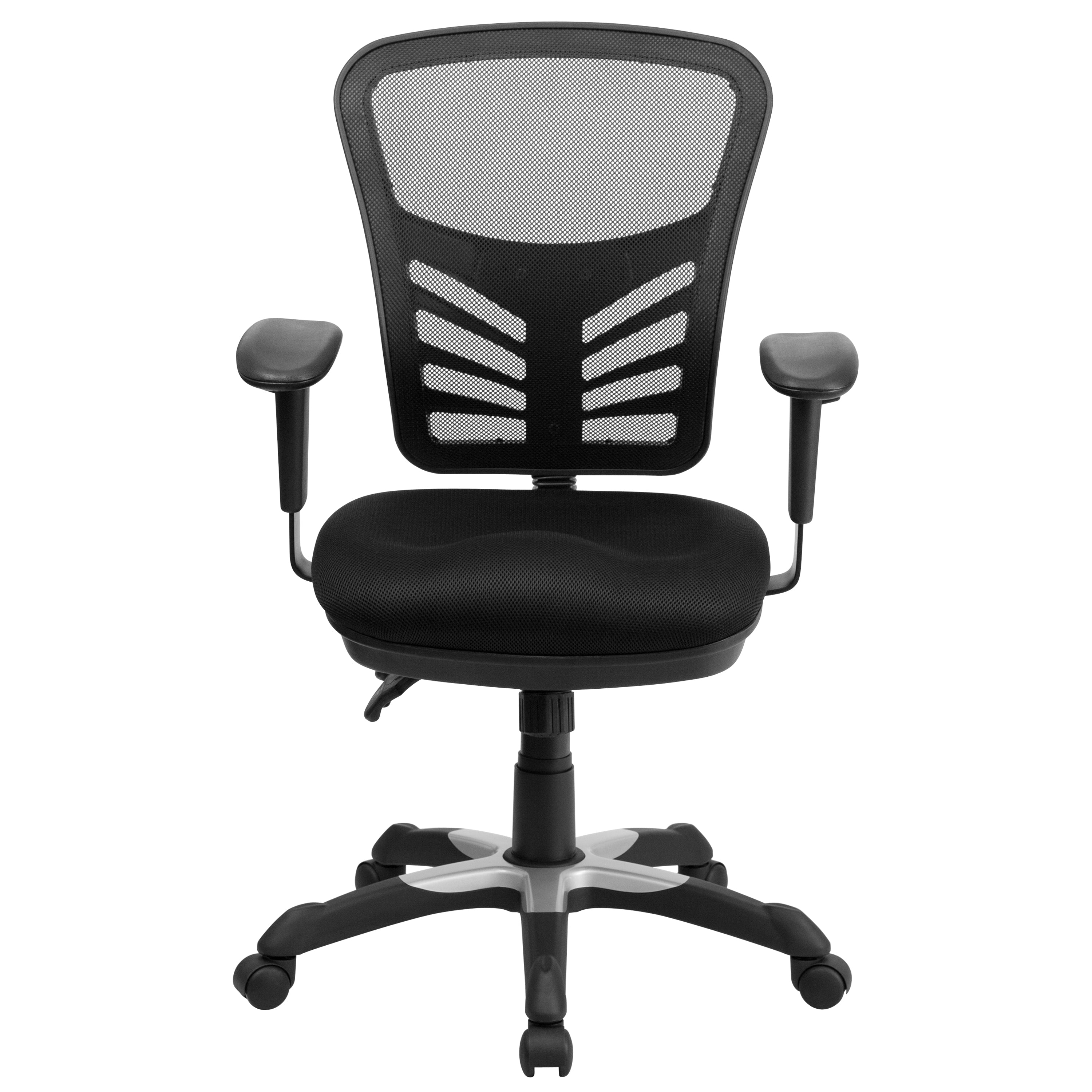Mid-Back Mesh Multifunction Executive Swivel Ergonomic Office Chair with Adjustable Arms