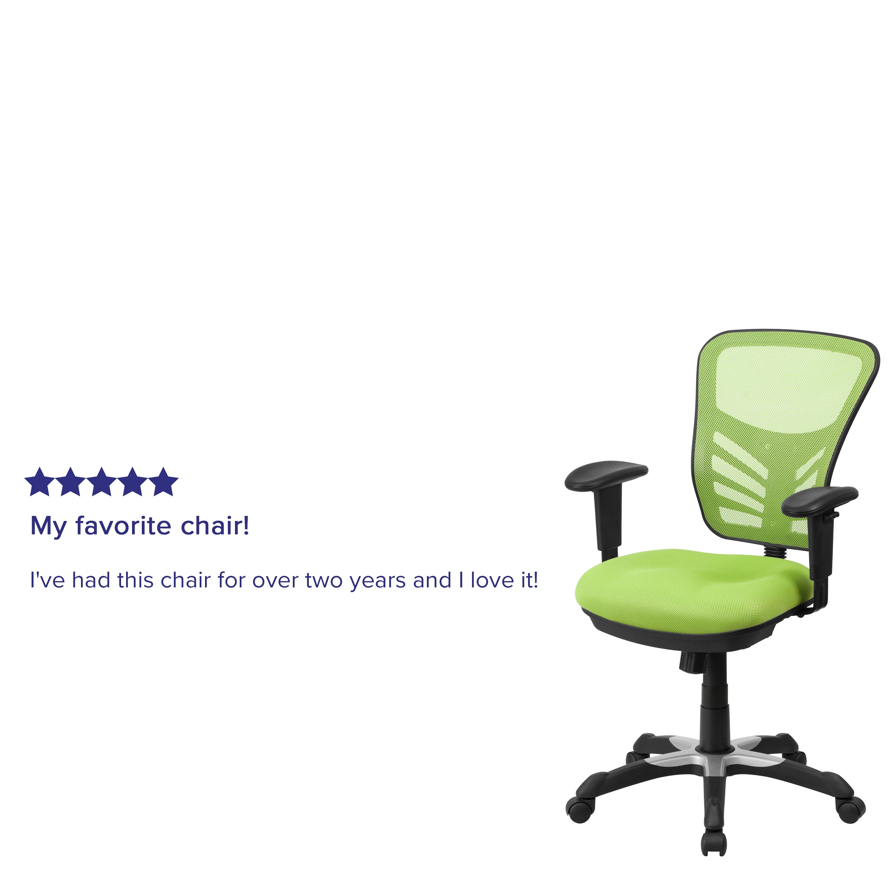 Mid-Back Mesh Multifunction Executive Swivel Ergonomic Office Chair with Adjustable Arms